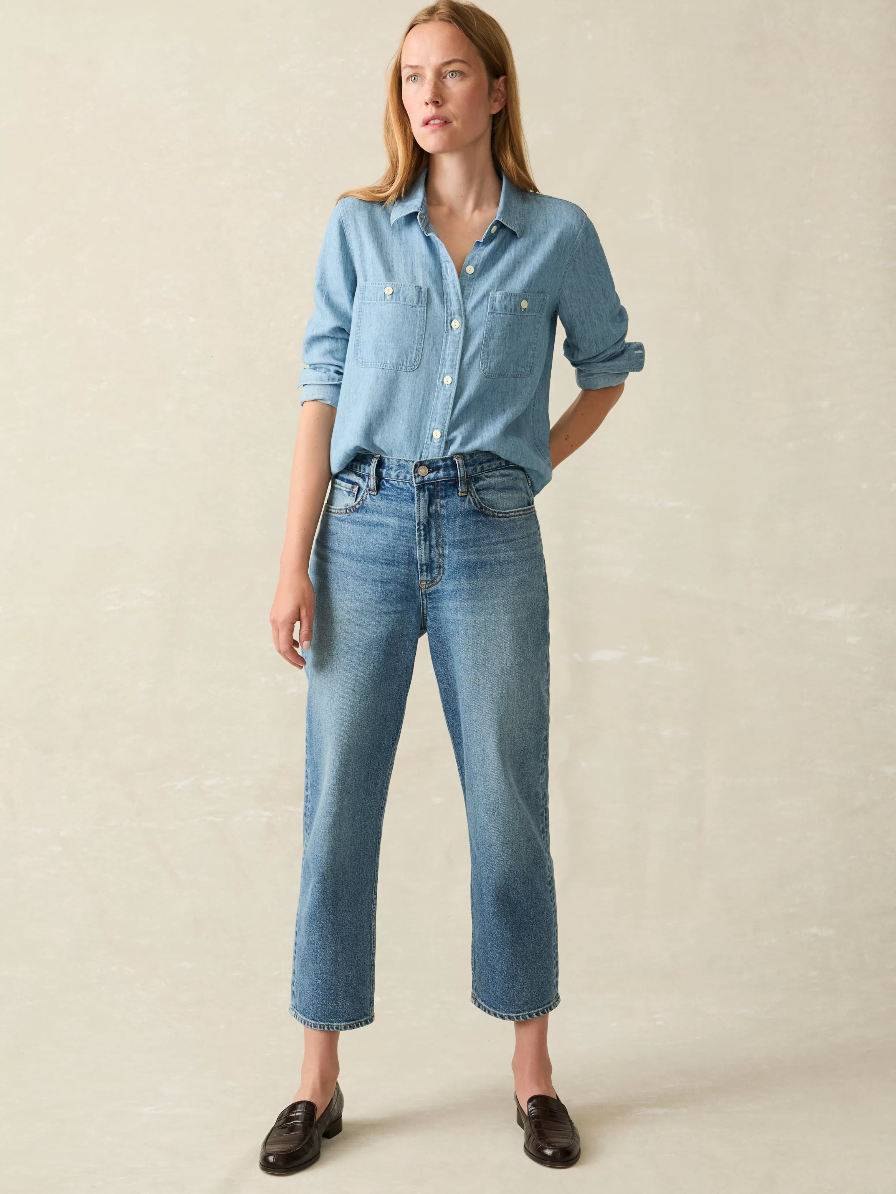 90S Crop Jean - | Faherty Brand Flash Sale