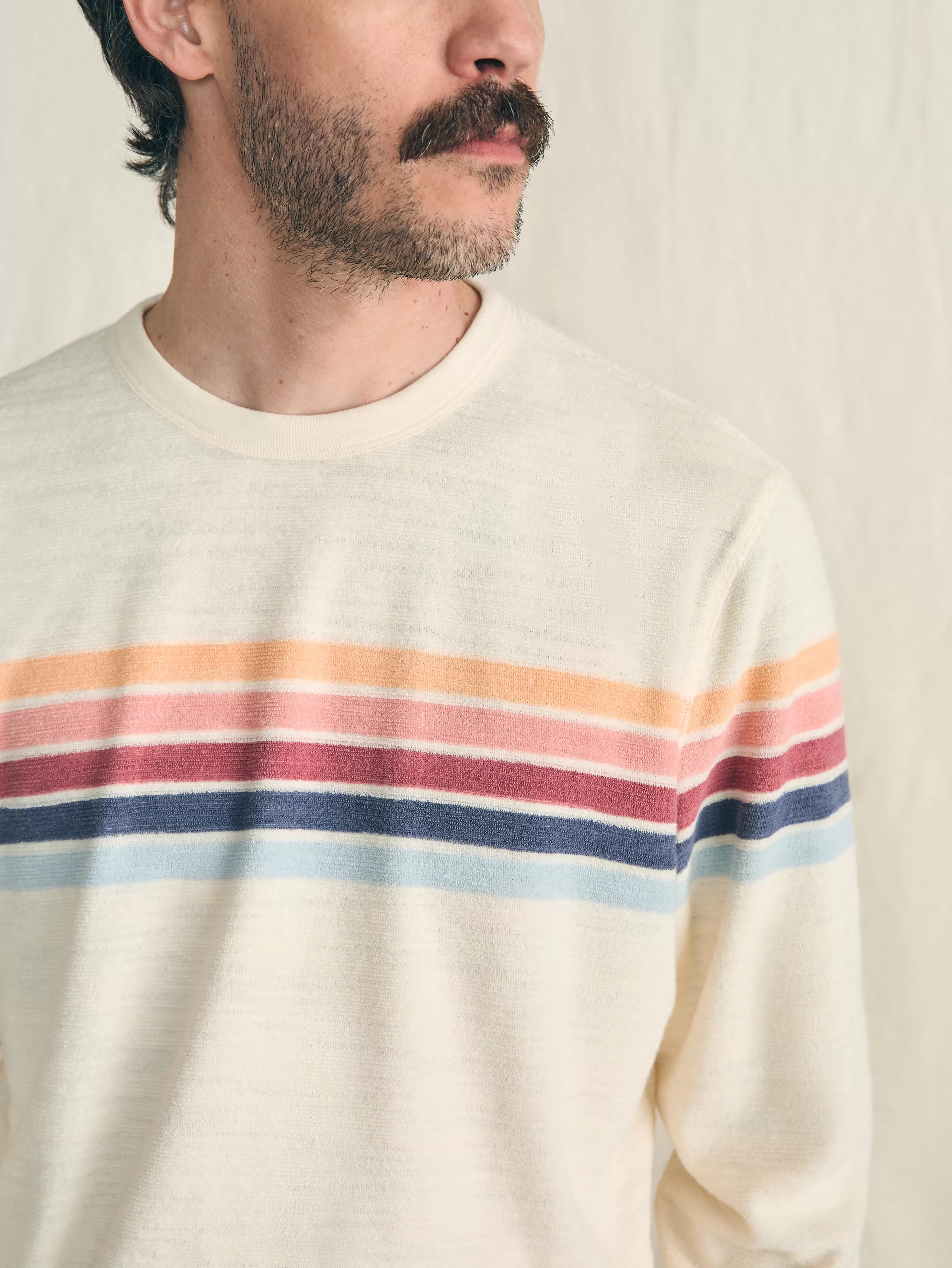 Cabana Towel Terry Crewneck - | Faherty Brand Store