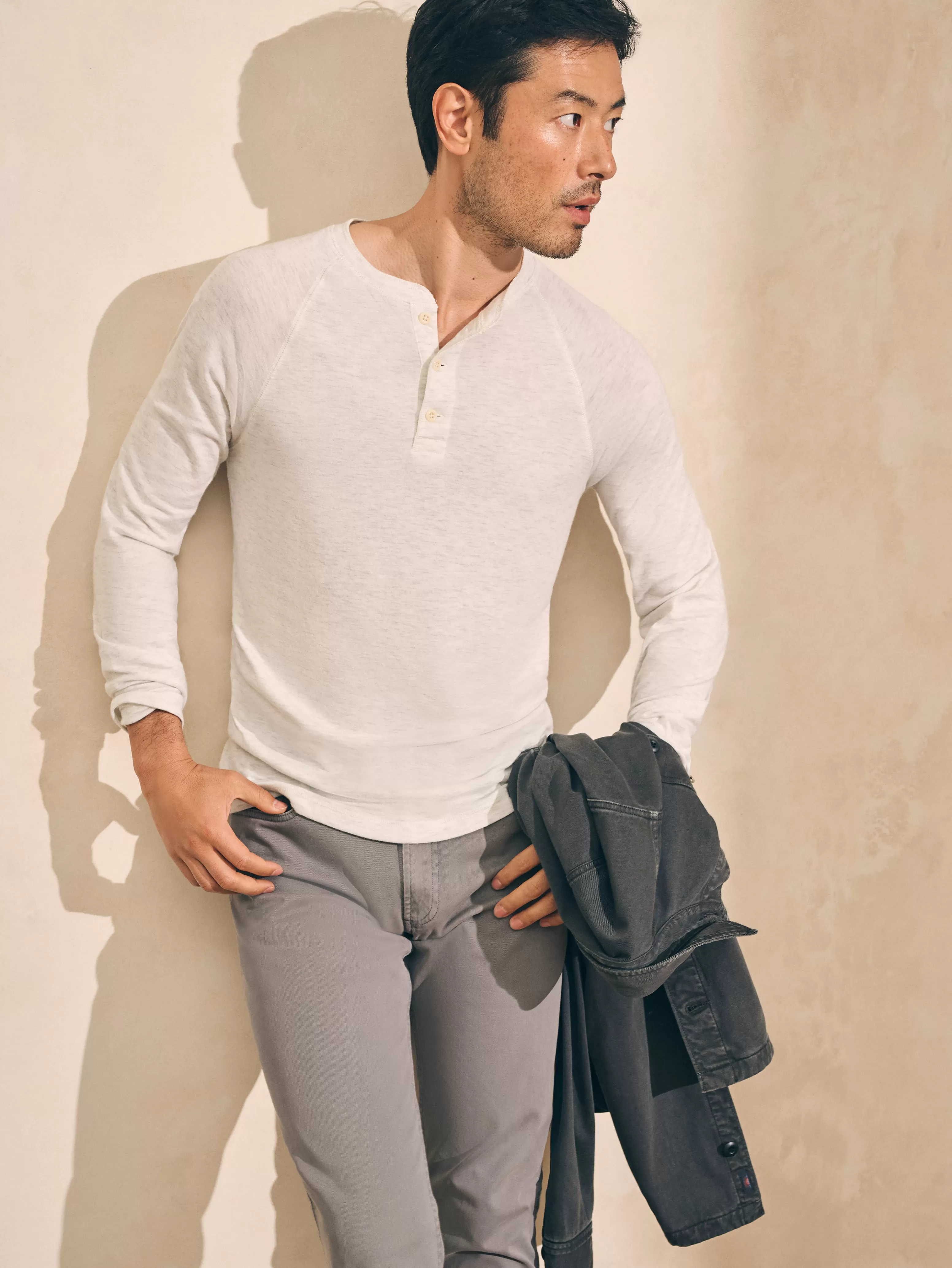 Cloud Cotton Long-Sleeve Henley (Tall) - | Faherty Brand Best Sale