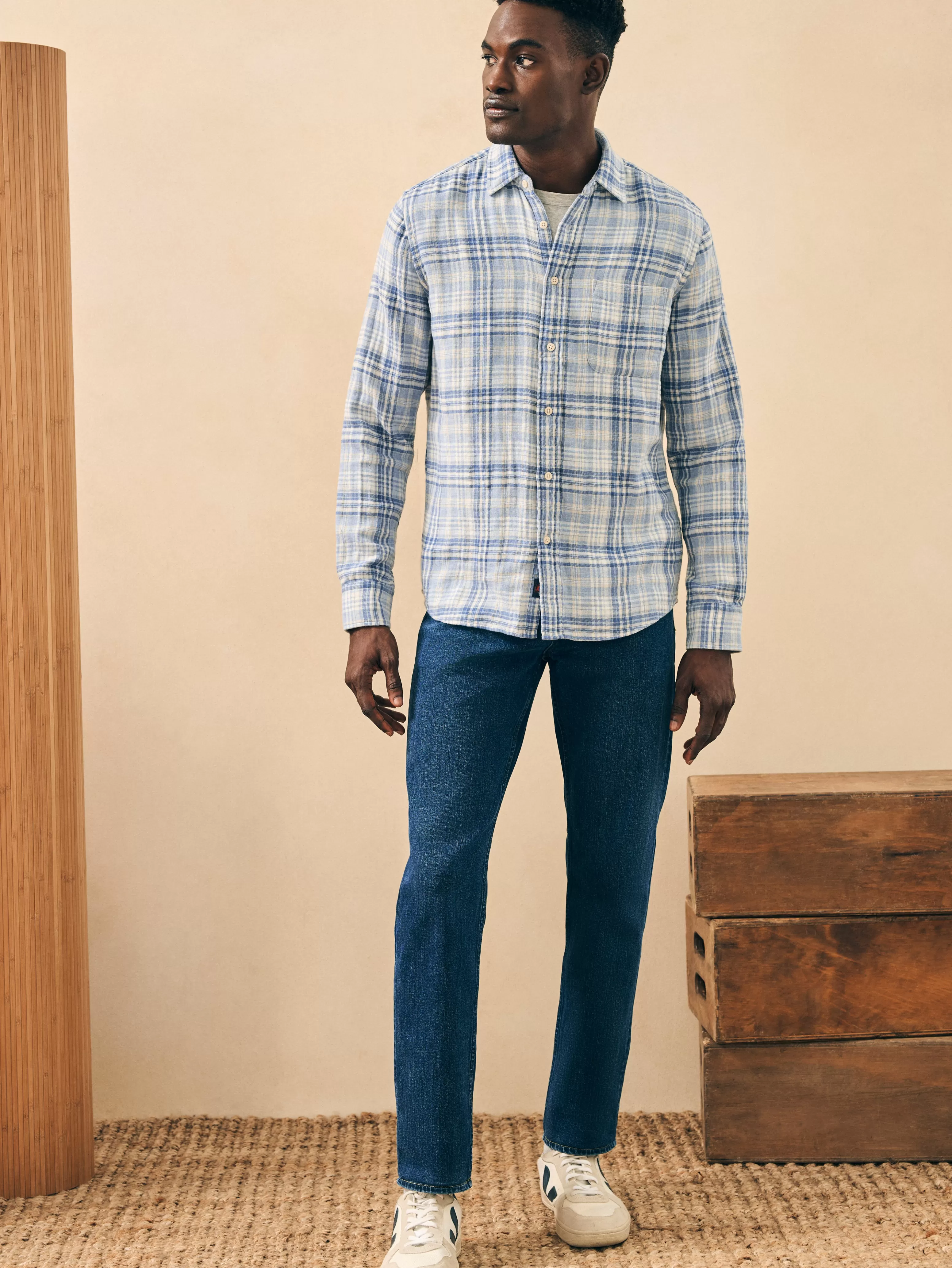 Doublecloth Shirt - | Faherty Brand Fashion