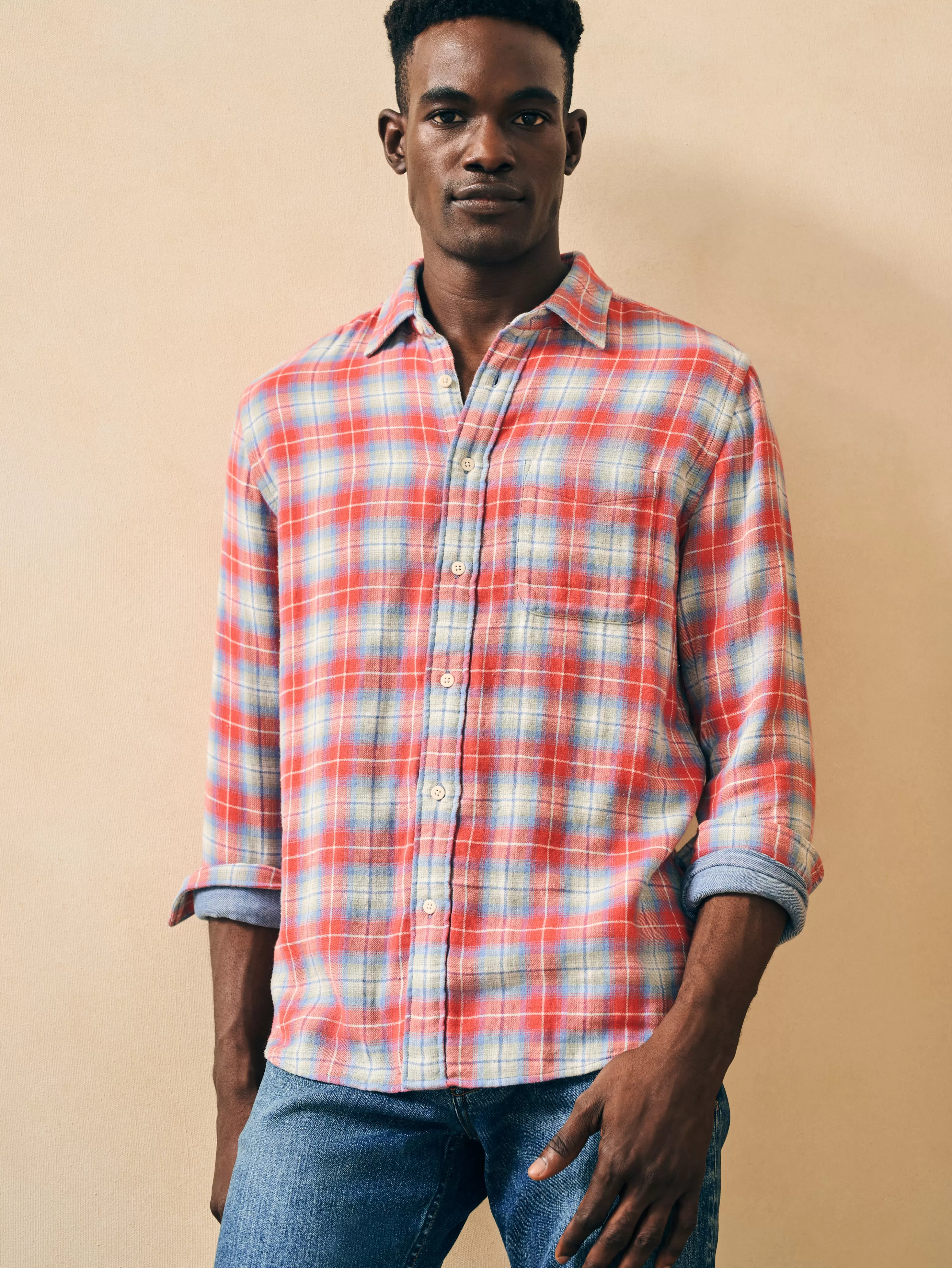 Doublecloth Shirt - | Faherty Brand Discount