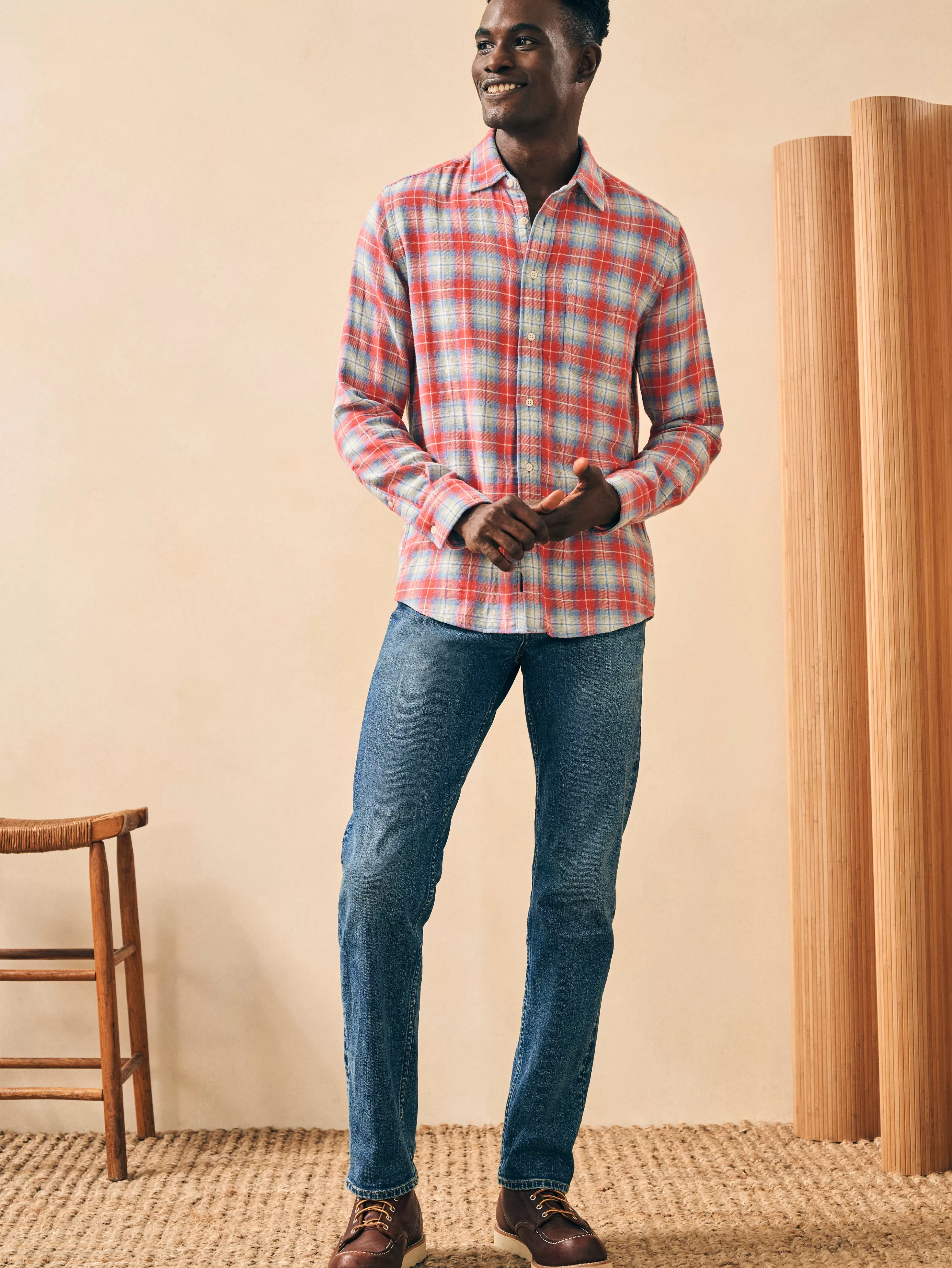 Doublecloth Shirt - | Faherty Brand Discount