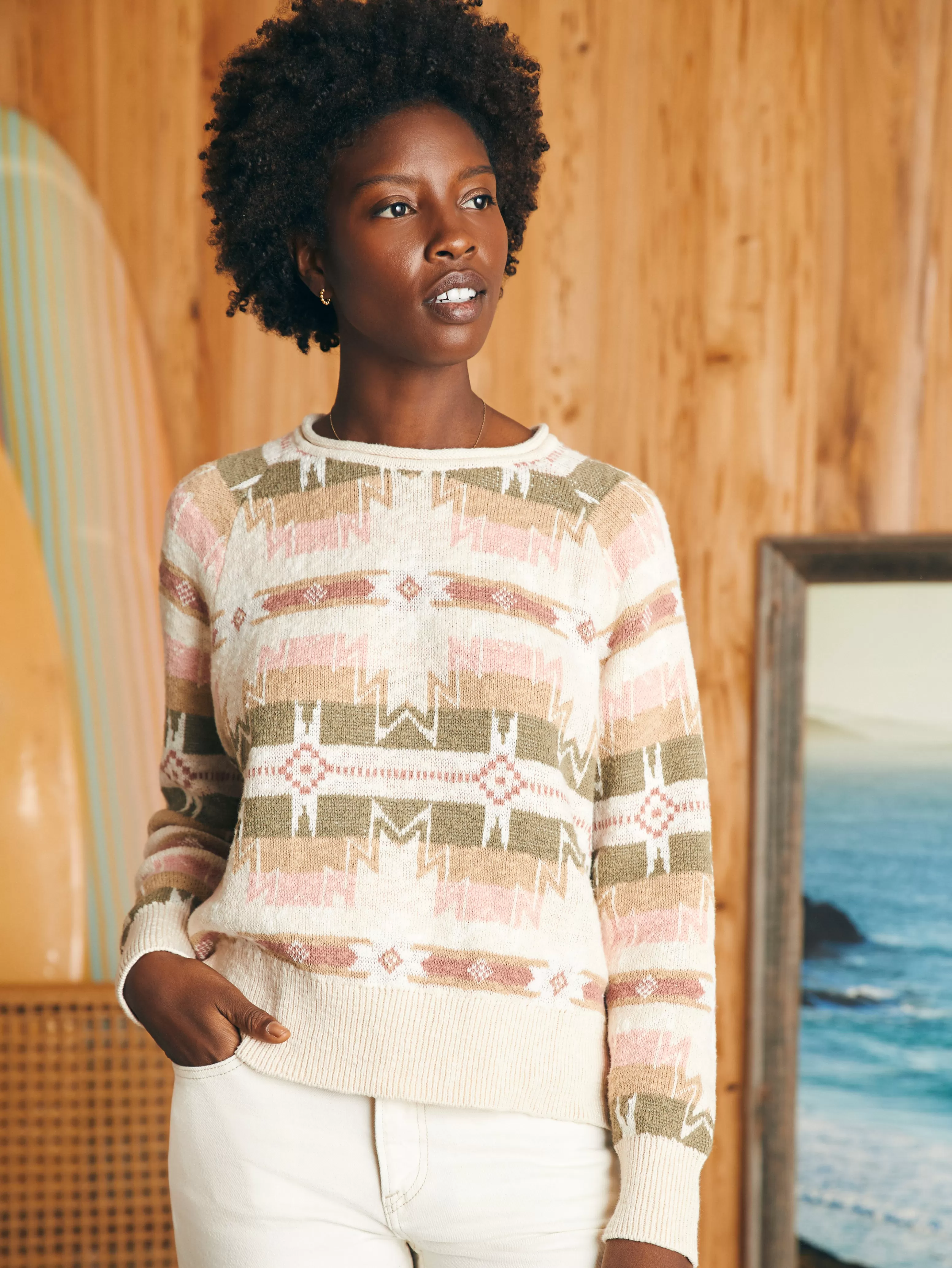 Doug Good Feather Cotton Slub Pullover - | Faherty Brand Store