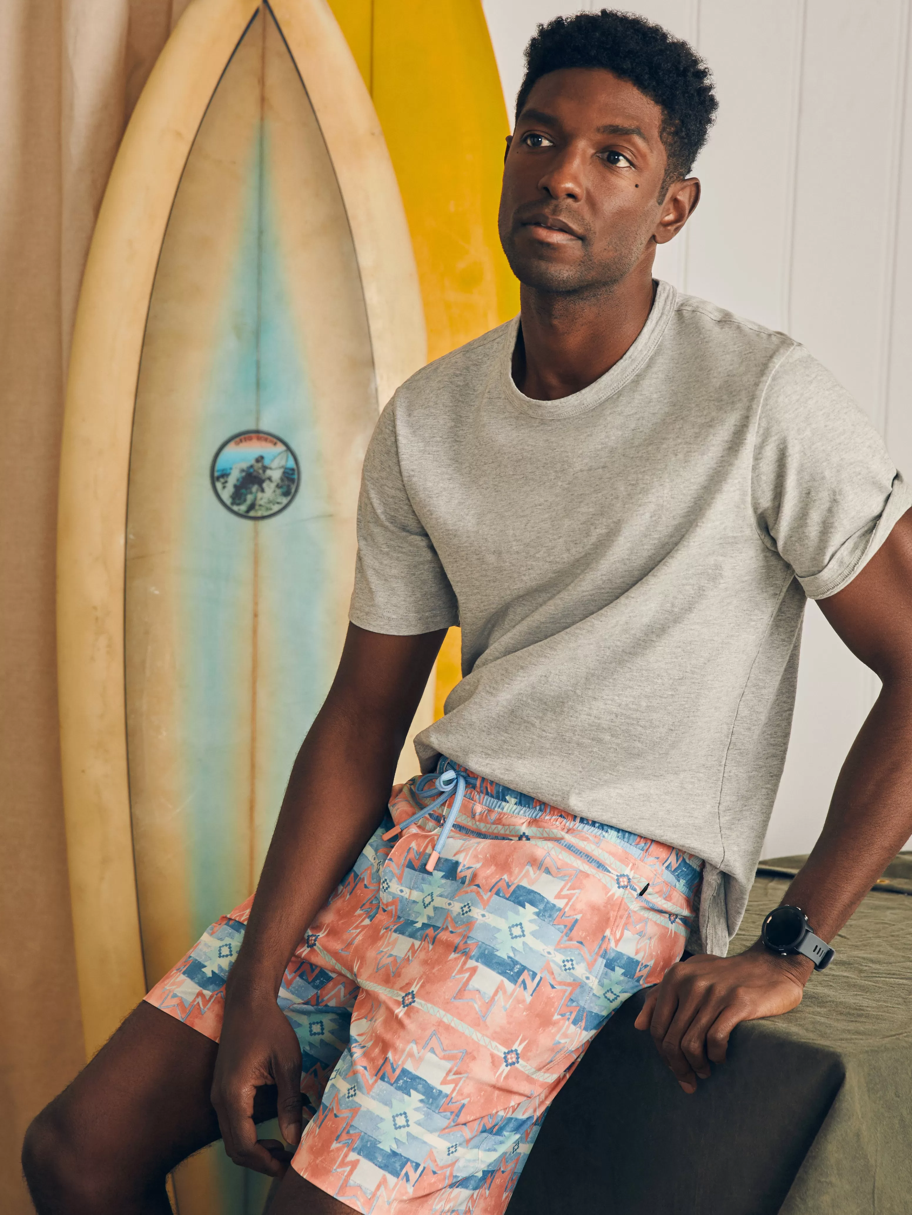 Doug Good Feather Shorelite Active Swim Short (7" Inseam) - | Faherty Brand Cheap