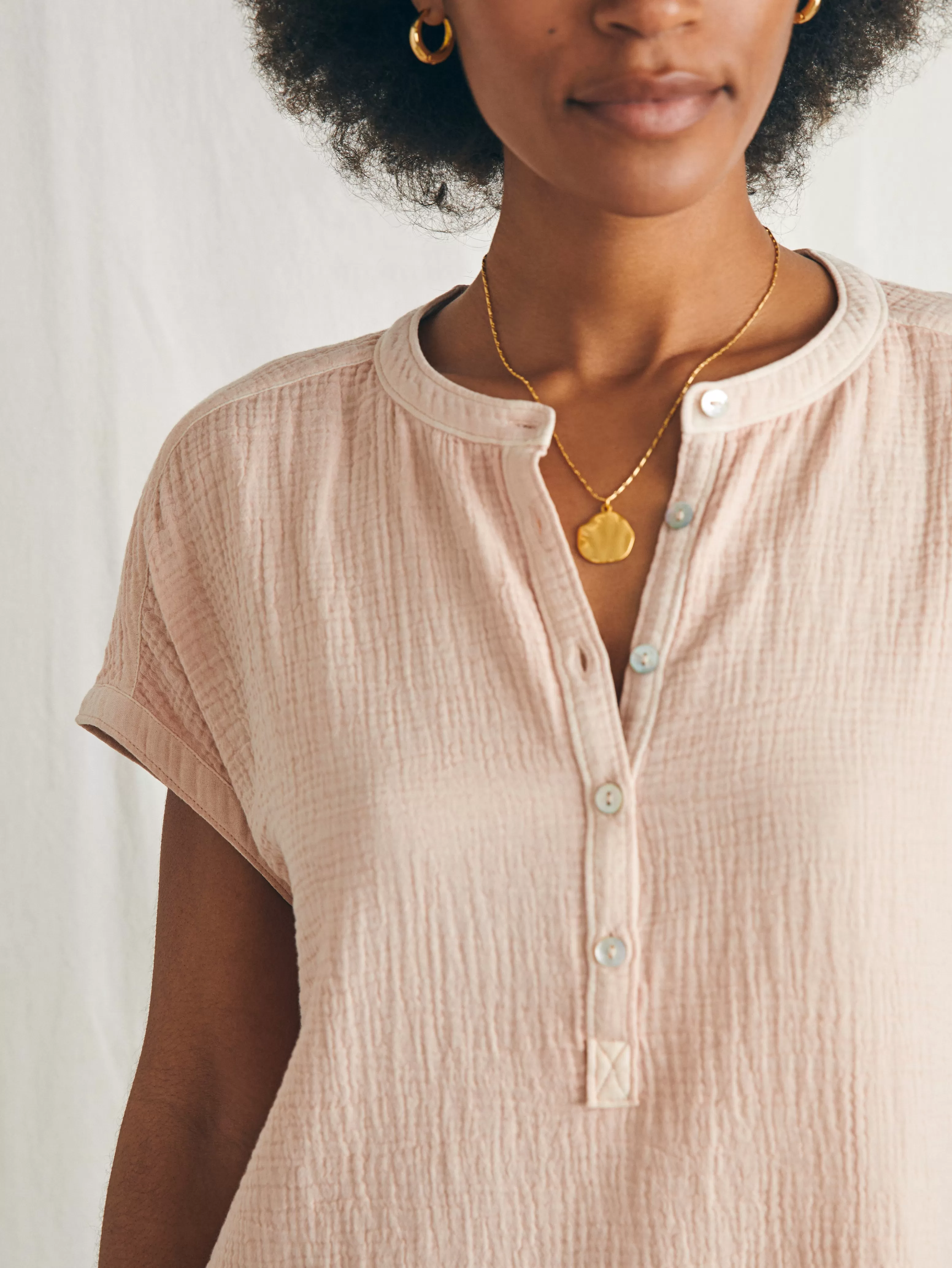 Dream Cotton Gauze Desmond Top - | Faherty Brand Online