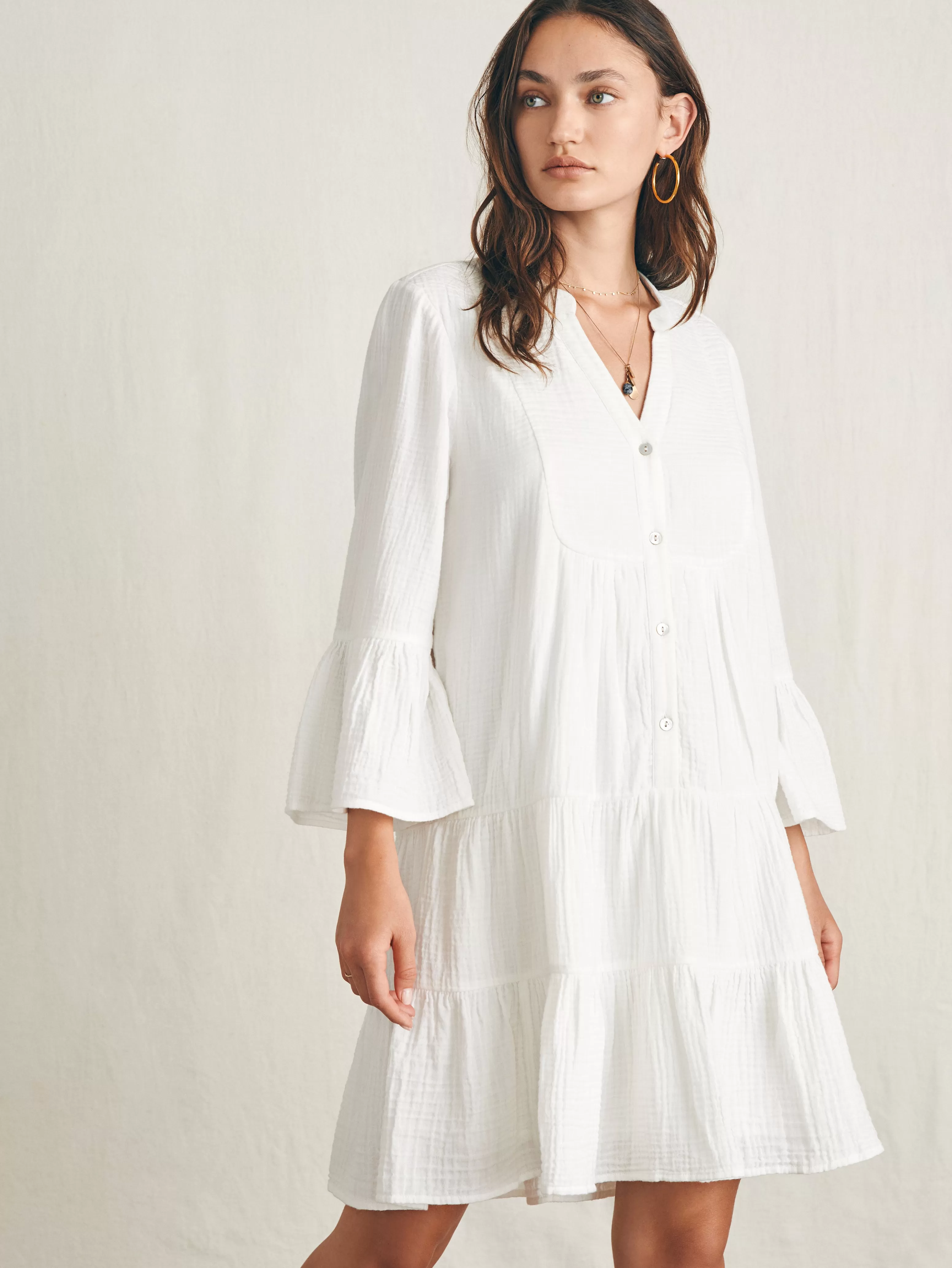 Dream Cotton Gauze Kasey Dress - | Faherty Brand New