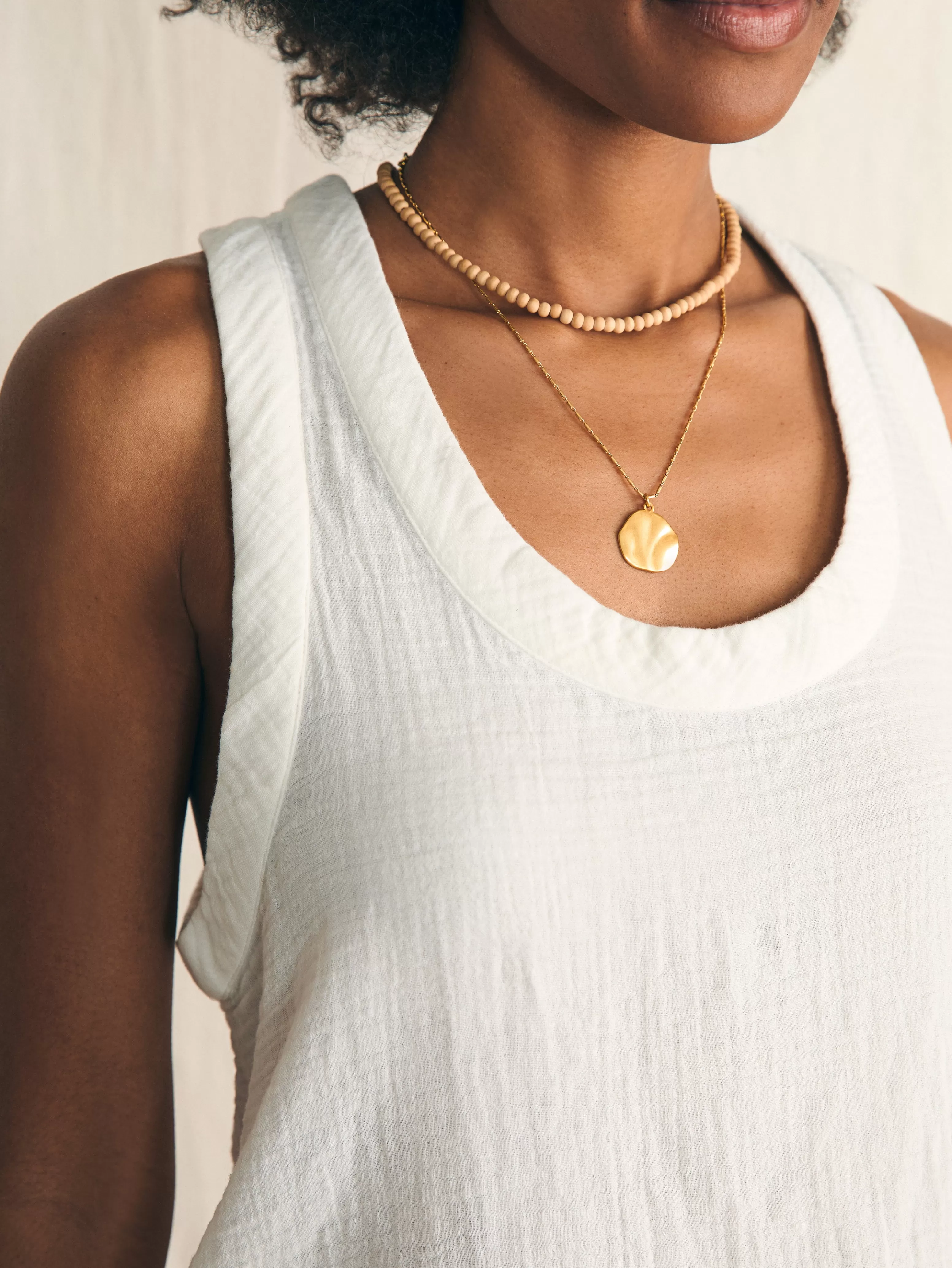 Dream Cotton Gauze Scoop Neck Tank - | Faherty Brand Outlet