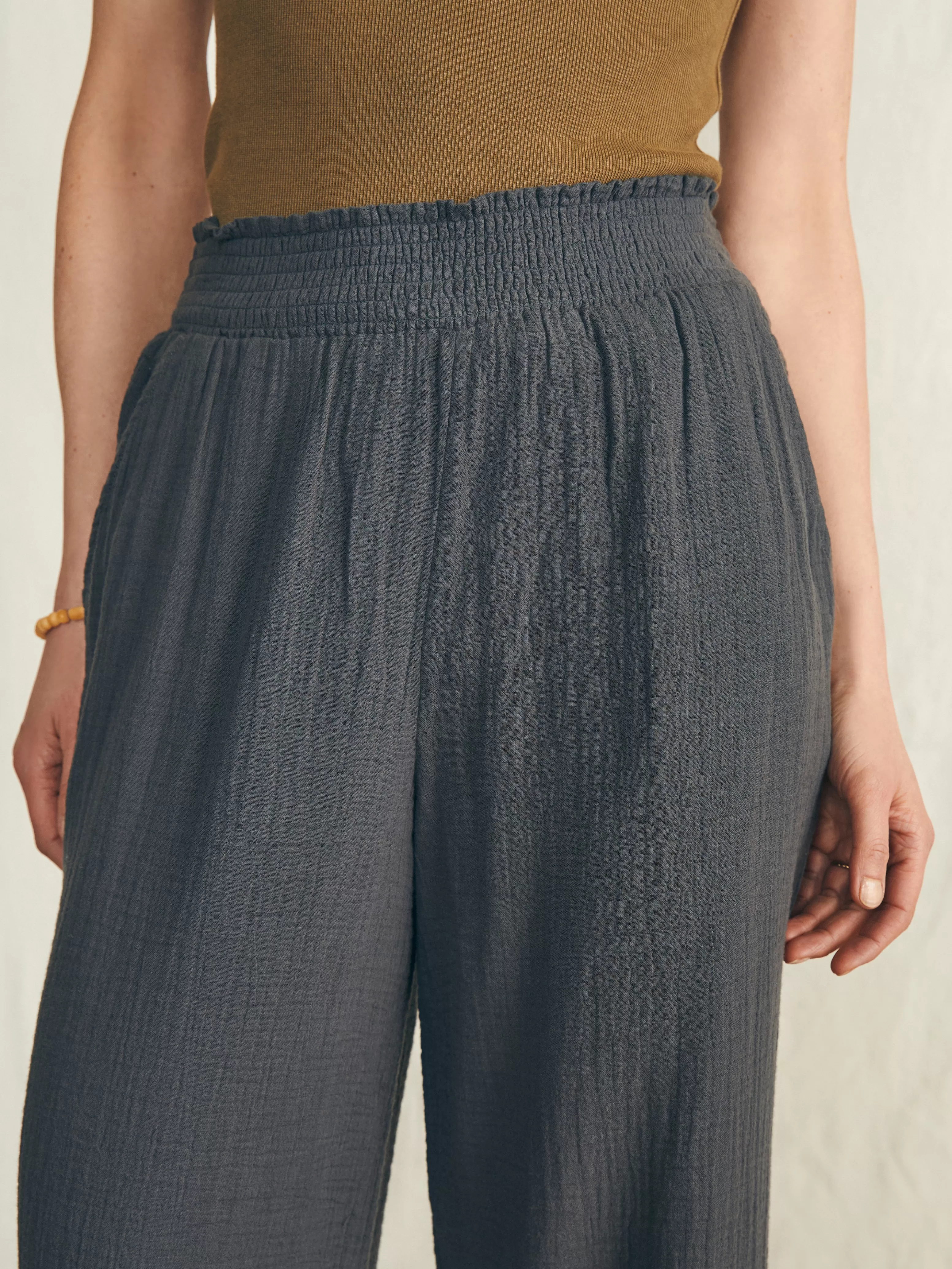 Dream Cotton Gauze Wide Leg Pant - | Faherty Brand Best