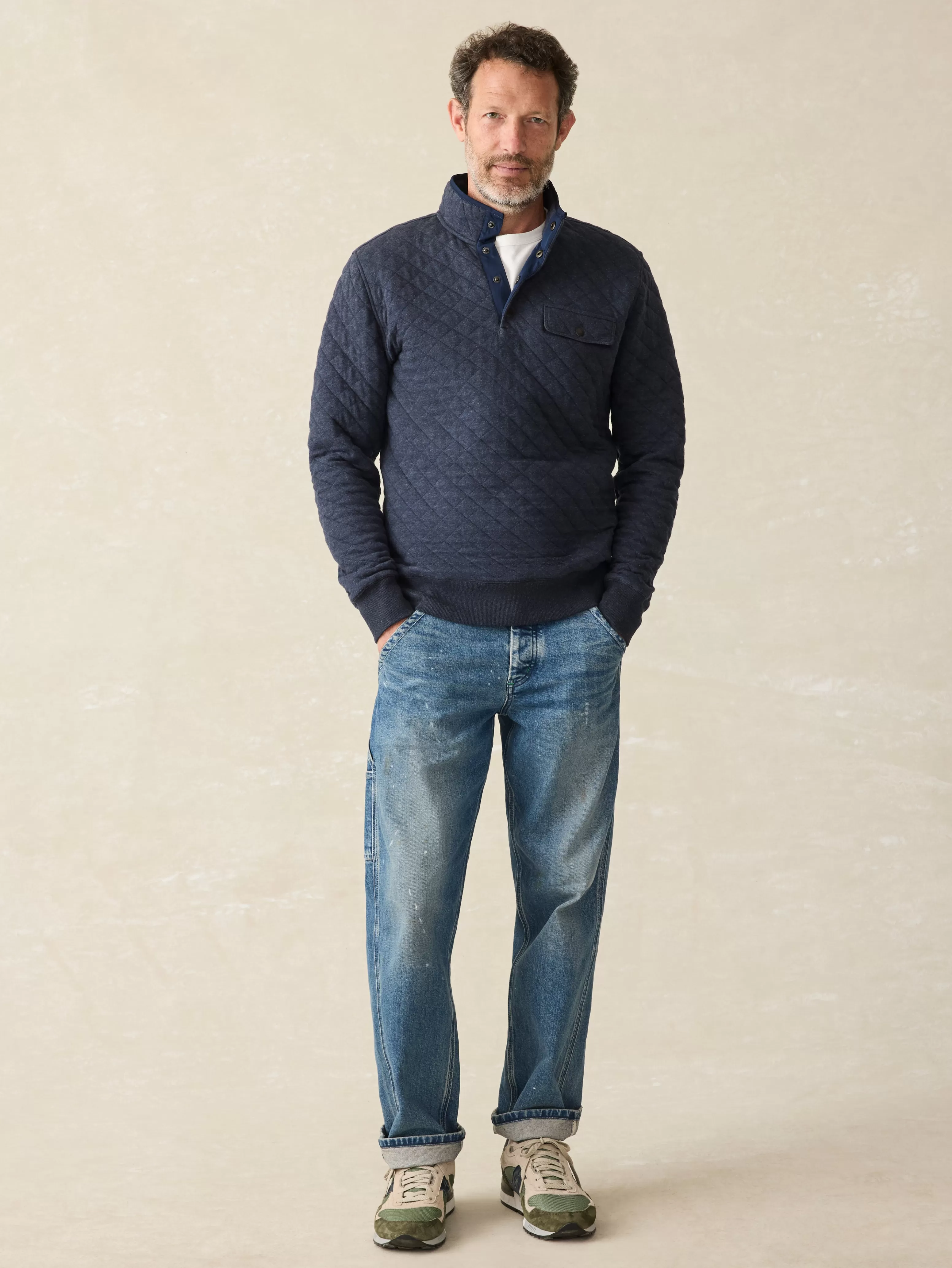 Epic Quilted Fleece Pullover - | Faherty Brand Discount