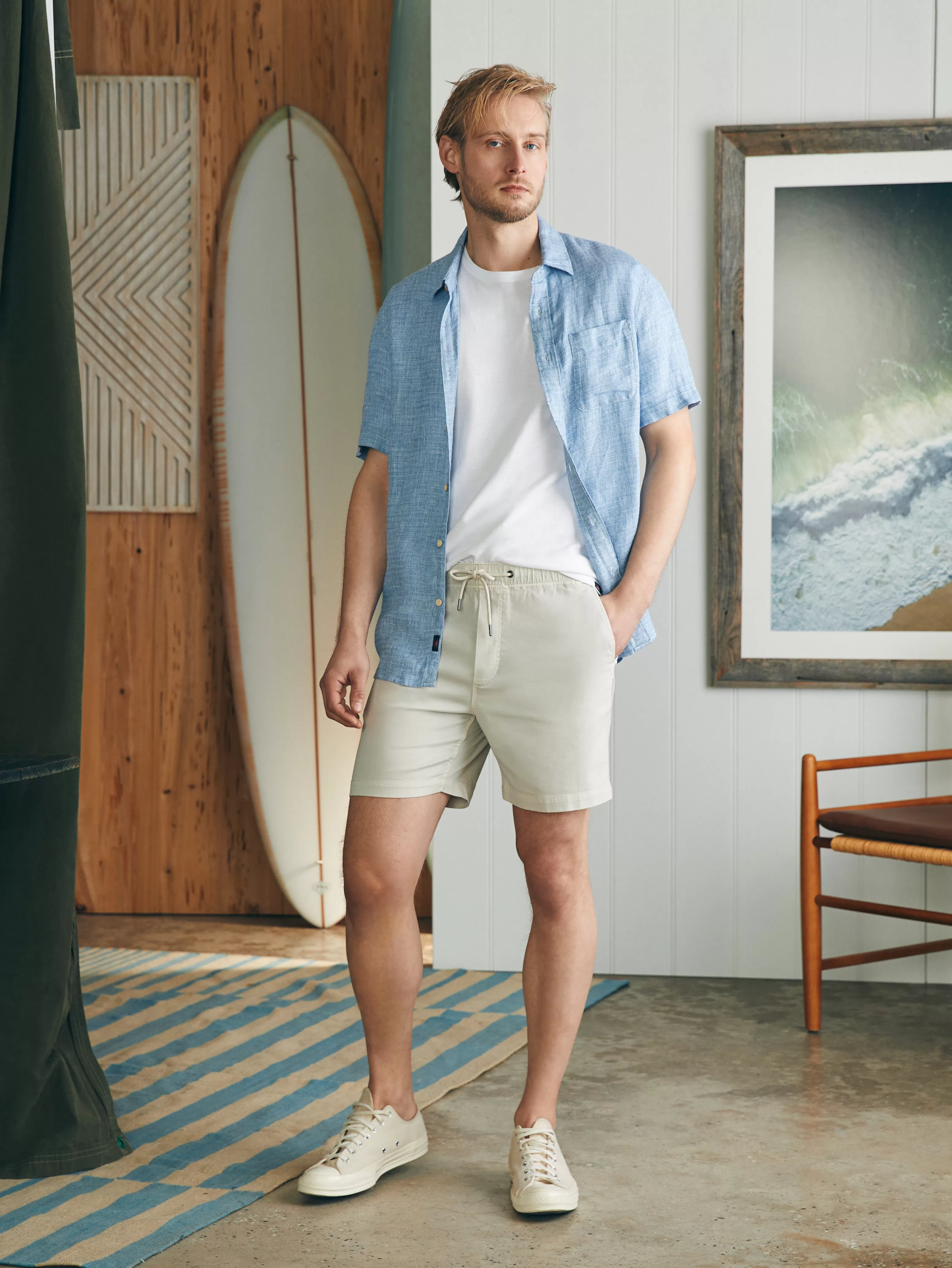 Essential Drawstring Short (6.5" Inseam) - | Faherty Brand Cheap