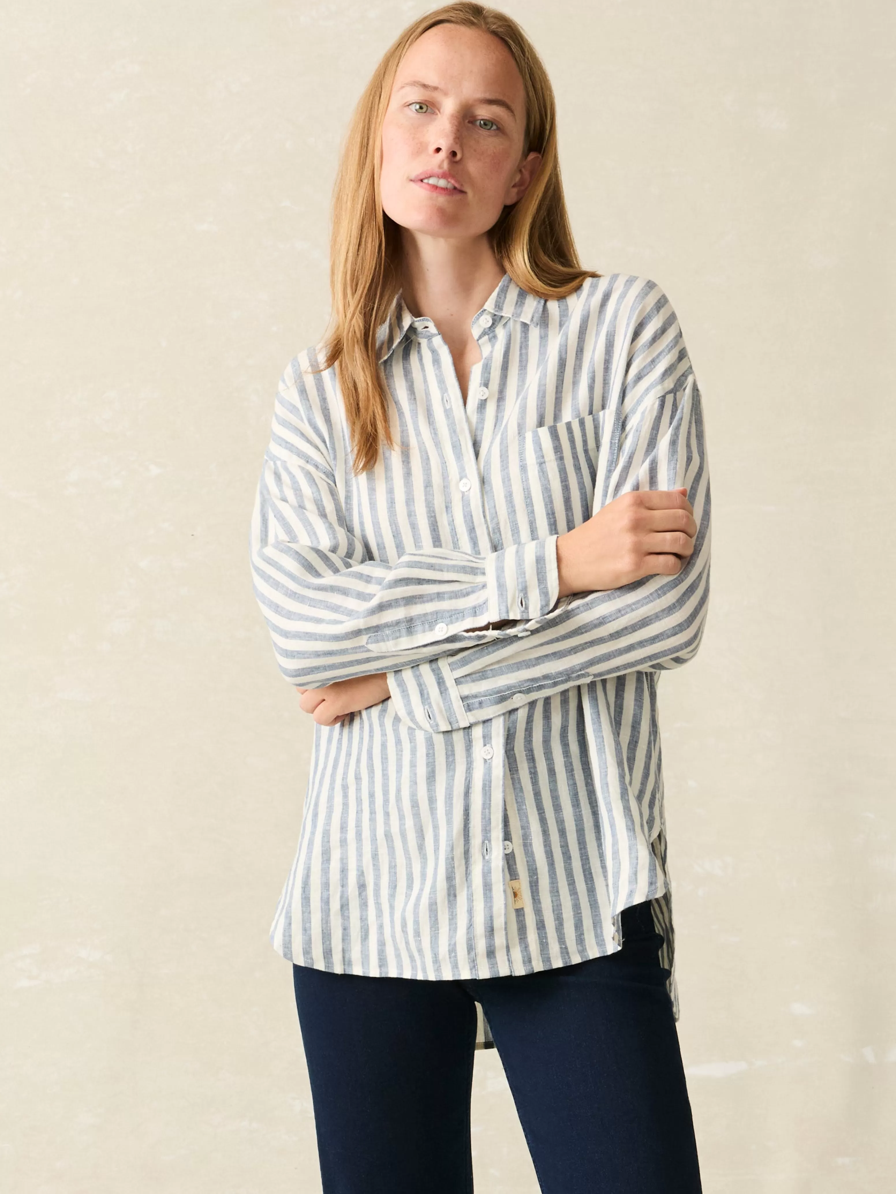 Laguna Linen Relaxed Shirt - | Faherty Brand New