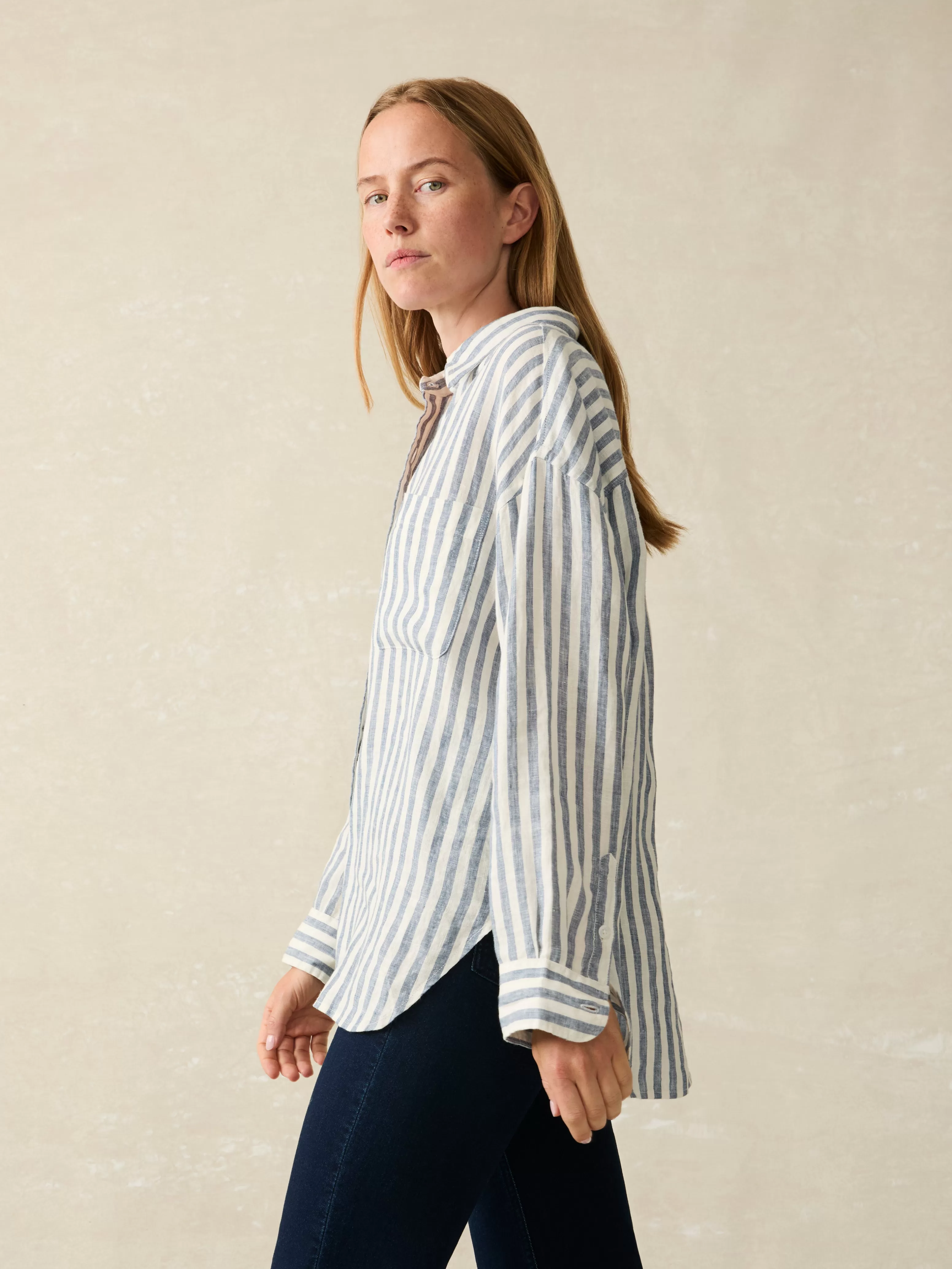 Laguna Linen Relaxed Shirt - | Faherty Brand New