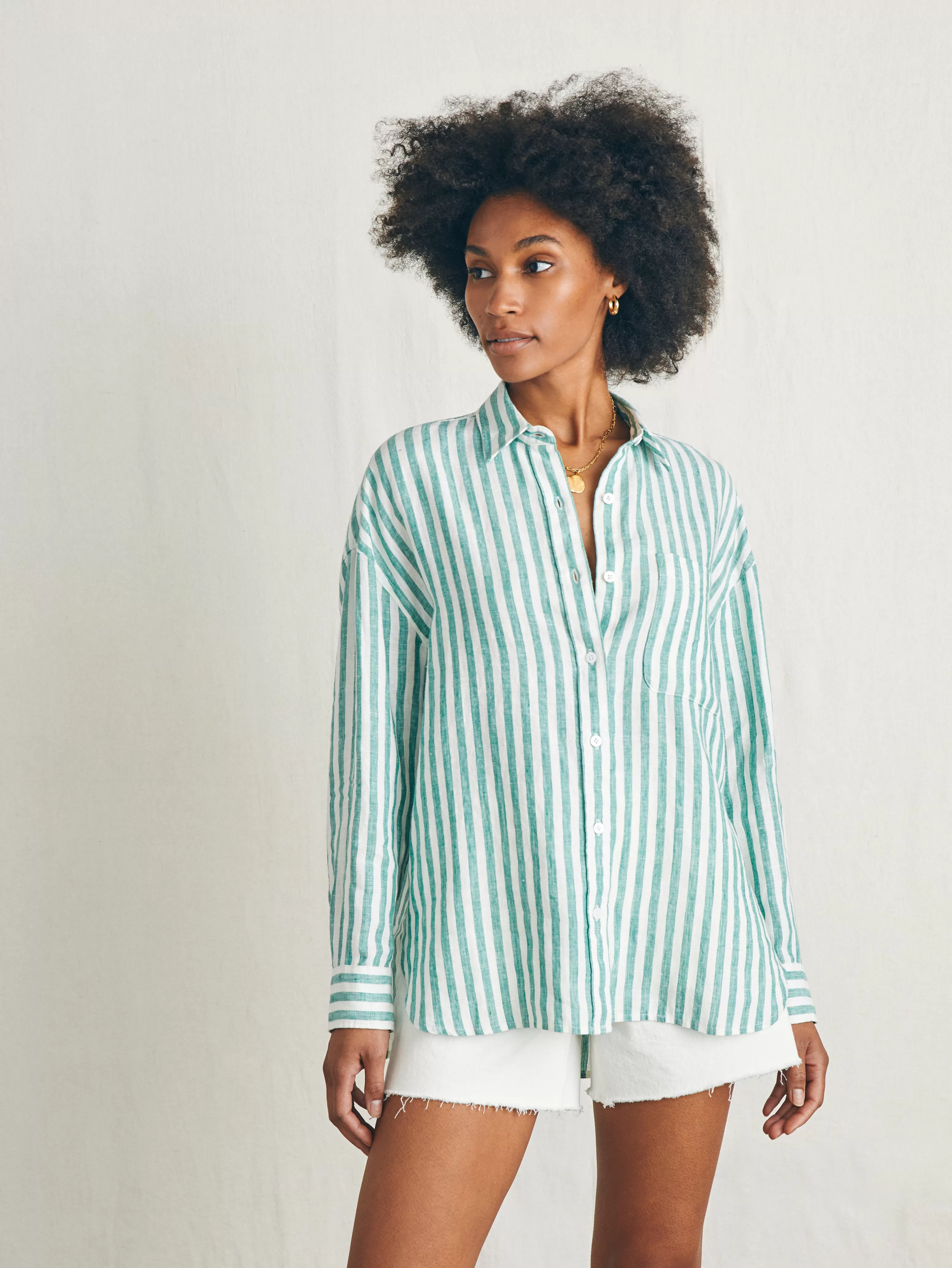 Laguna Linen Relaxed Shirt - | Faherty Brand Clearance