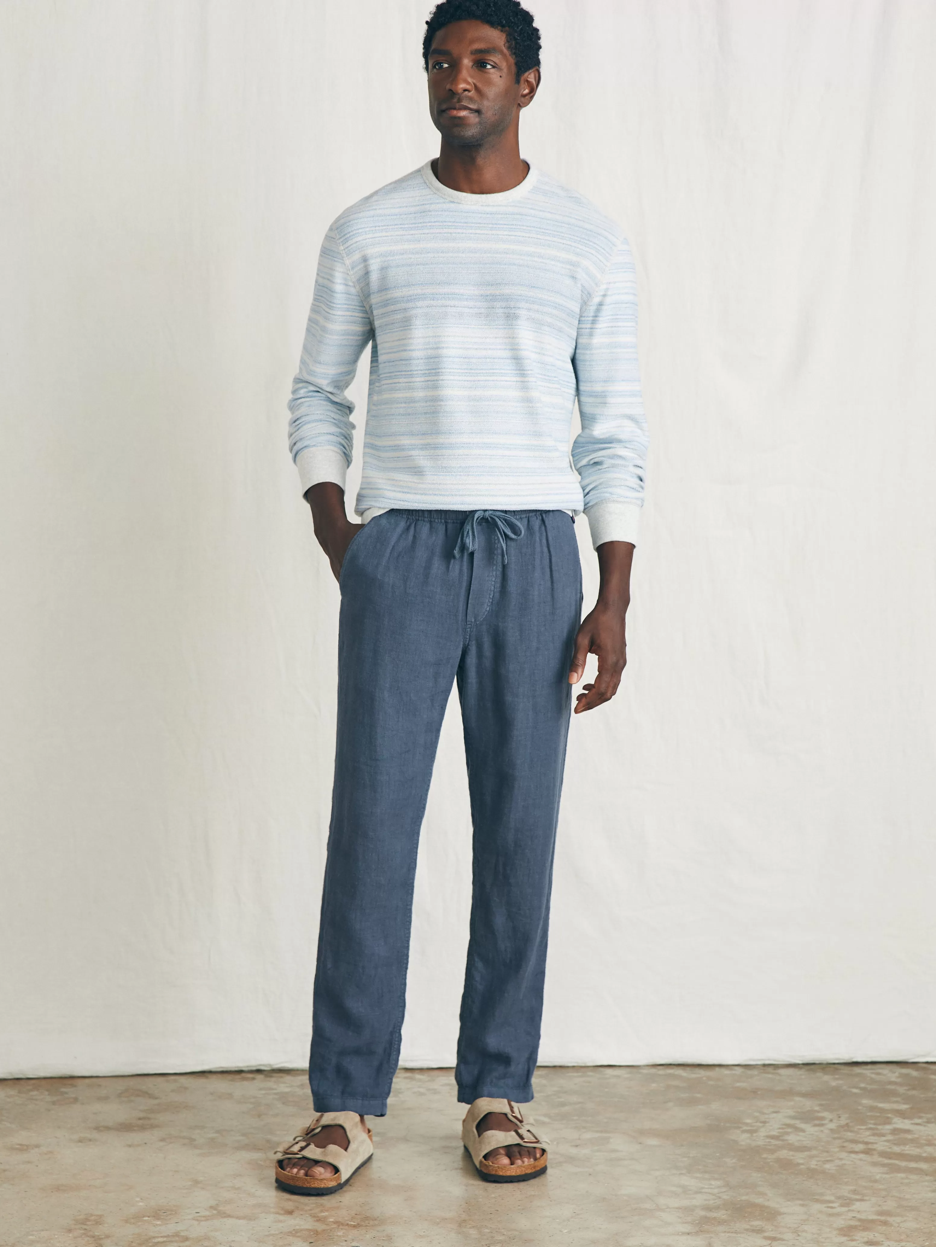 Linen Drawstring Pant - | Faherty Brand Flash Sale