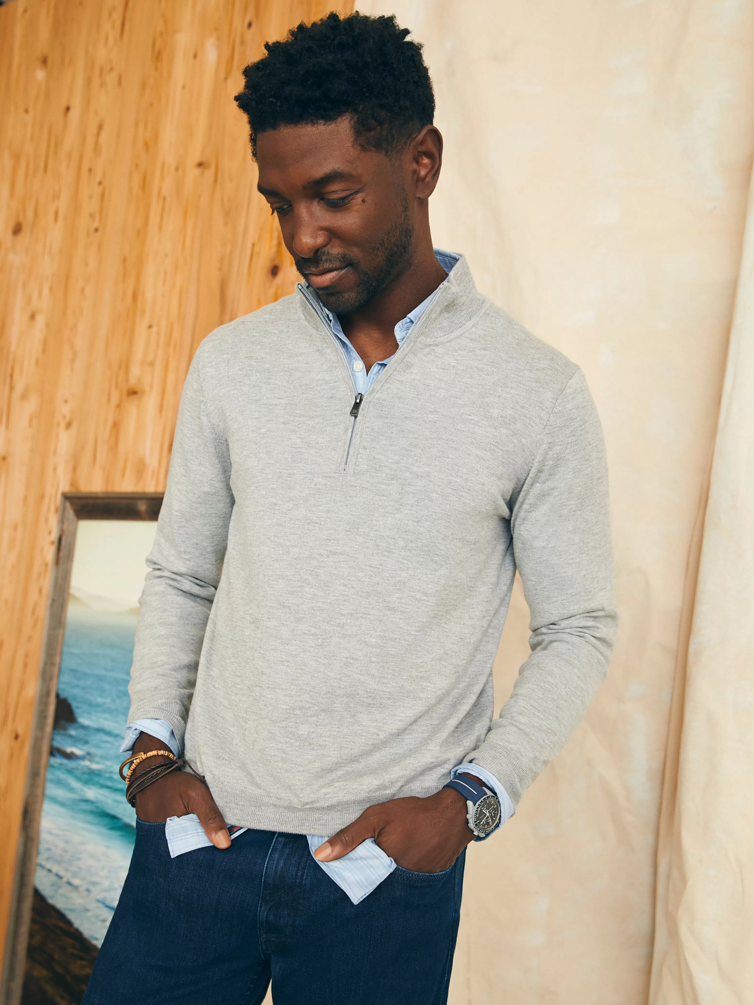 Movement™ Quarter Zip Sweater - | Faherty Brand Store