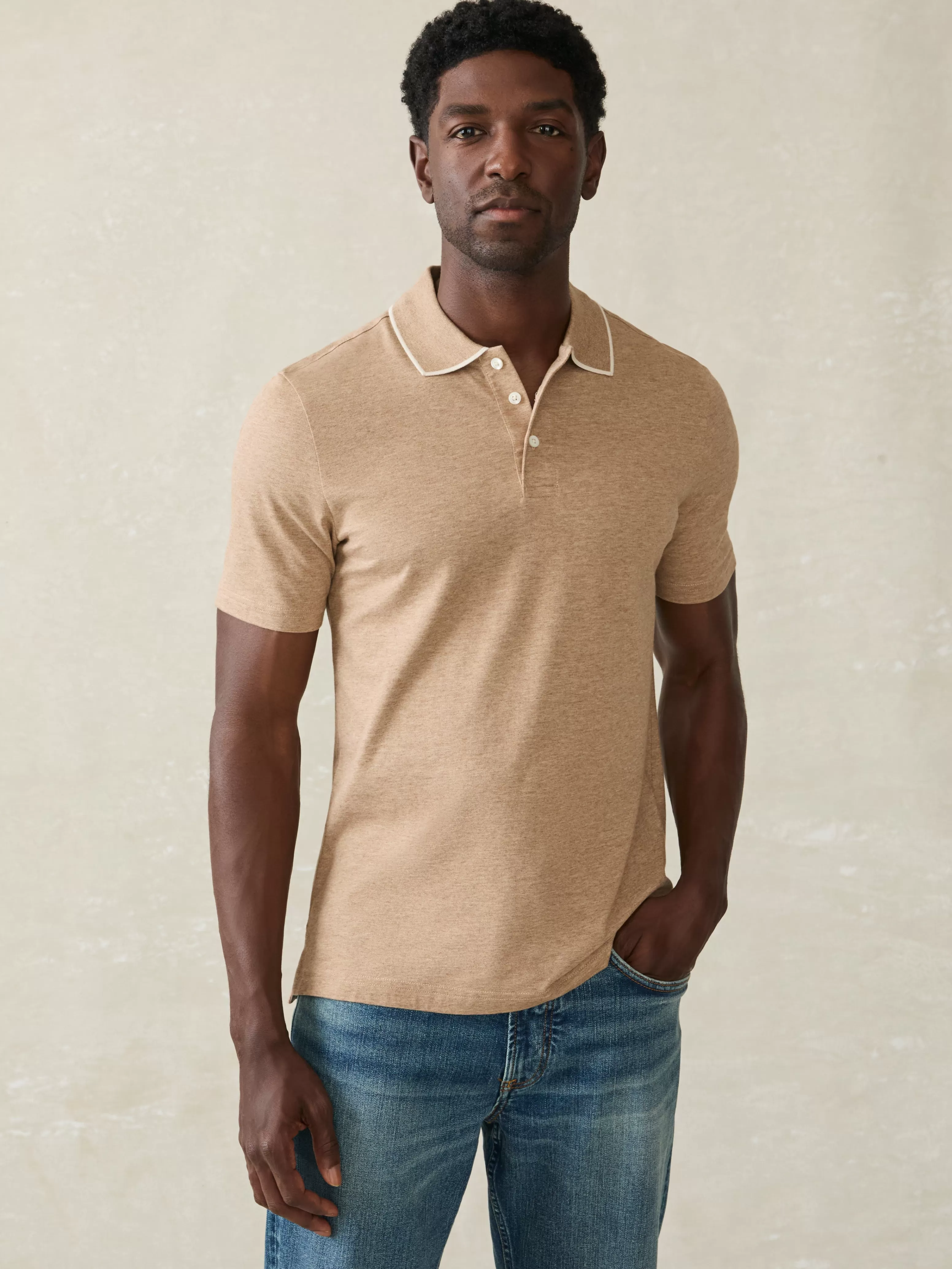 Movement™ Short-Sleeve Pique Polo Shirt - | Faherty Brand Best