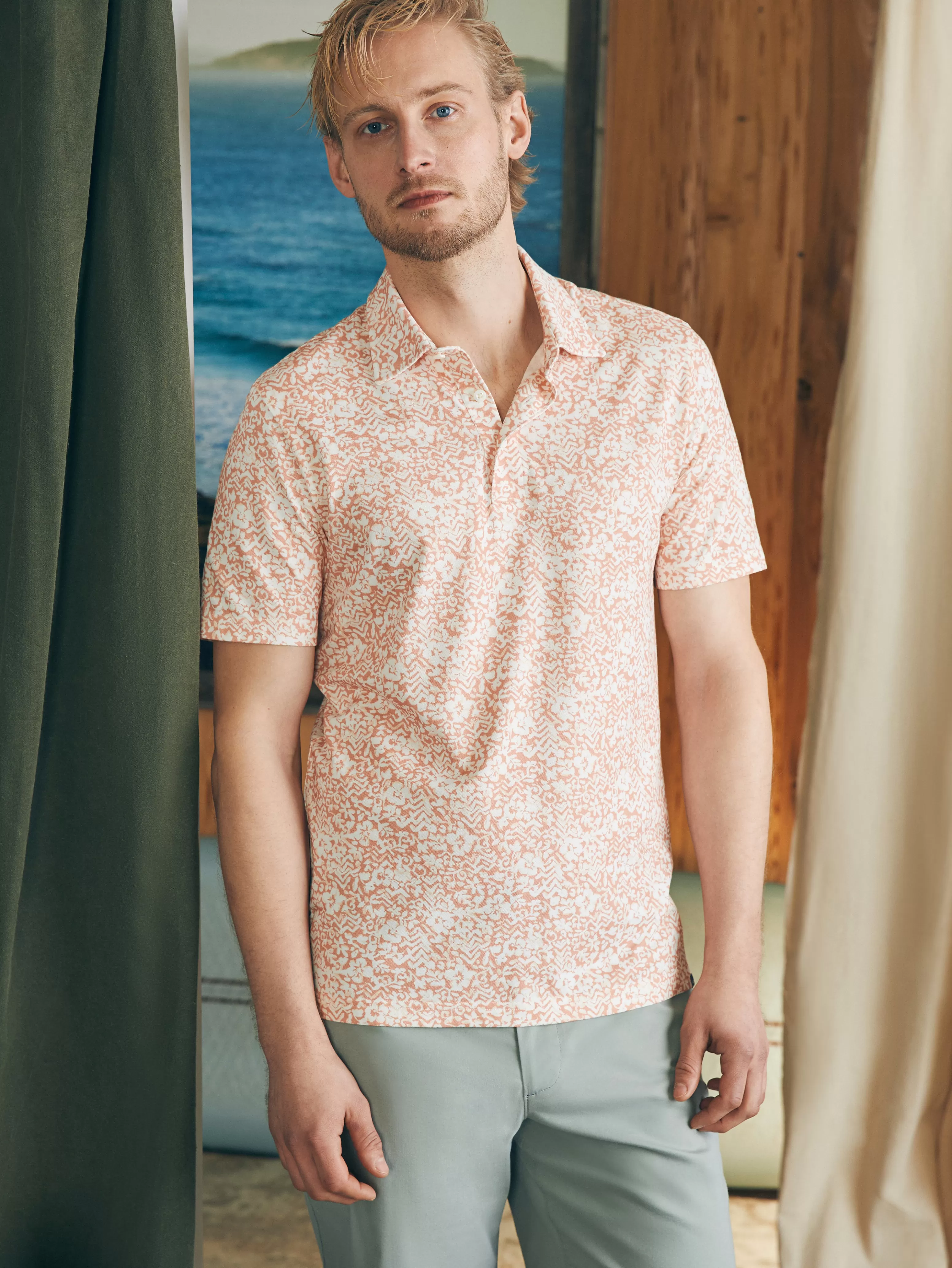 Movement™ Short-Sleeve Pique Polo Shirt - | Faherty Brand Discount