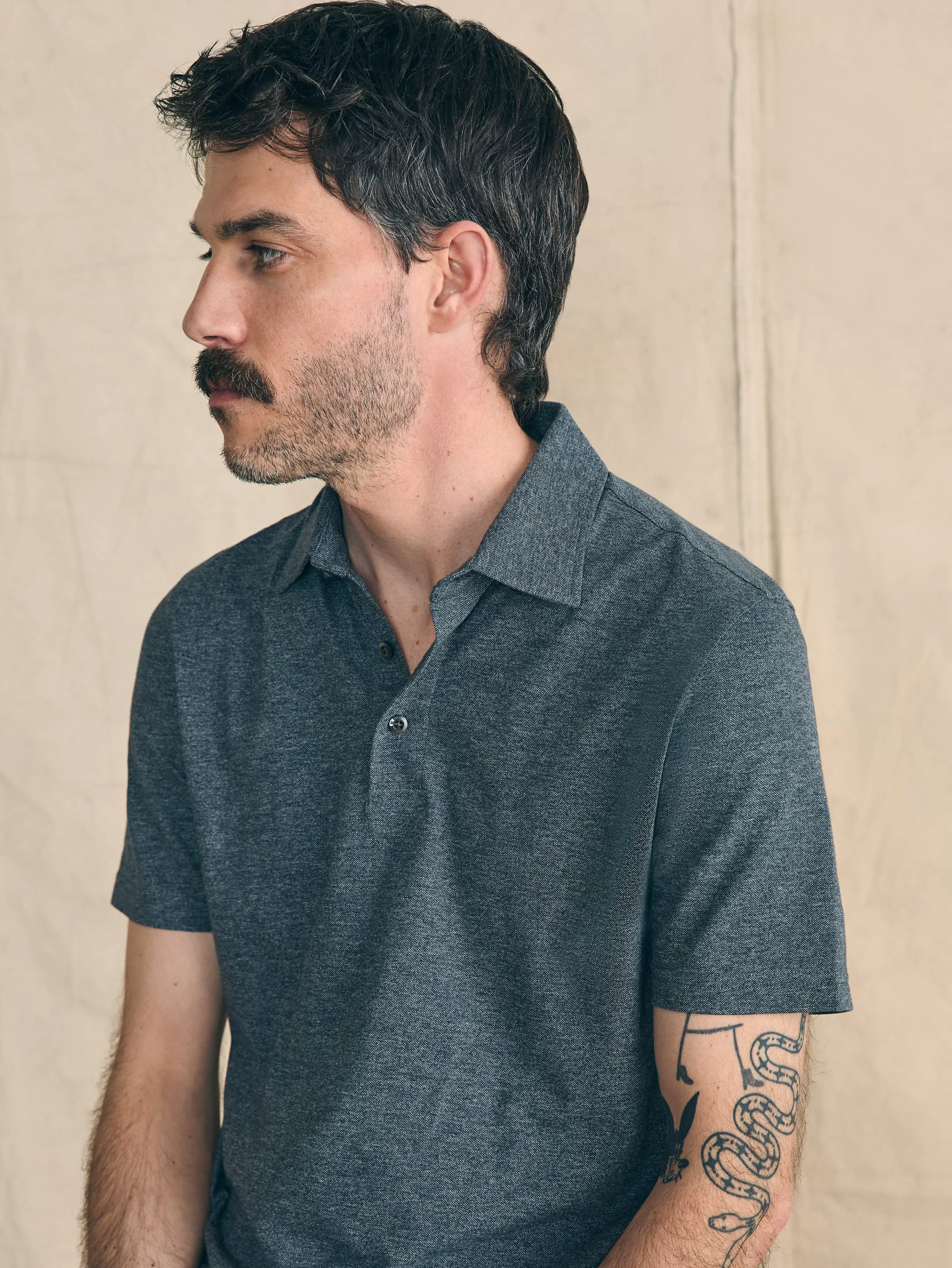 Movement™ Short-Sleeve Pique Polo Shirt (Tall) - | Faherty Brand Online