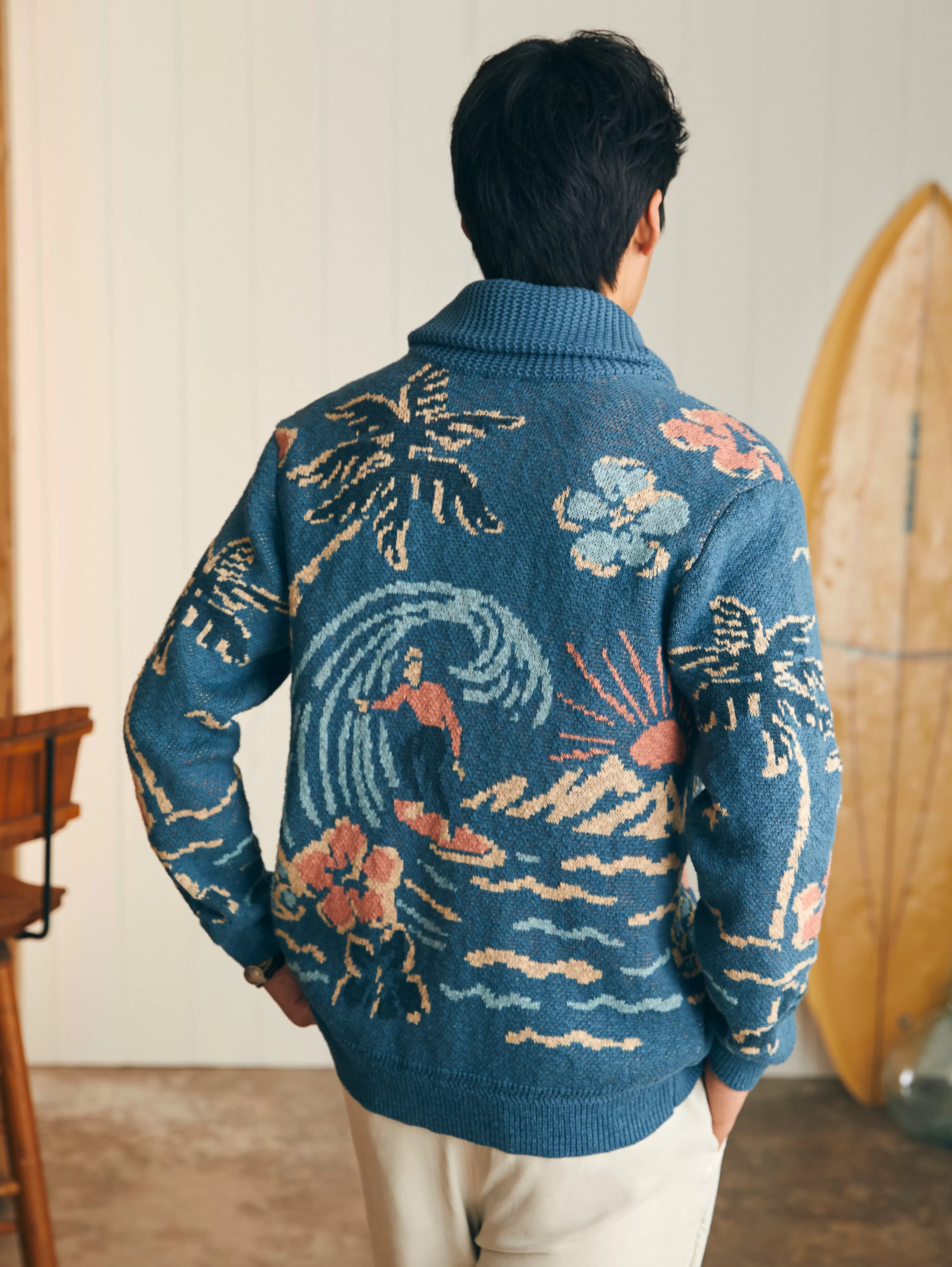 Offshore Swell Cardigan - | Faherty Brand Clearance