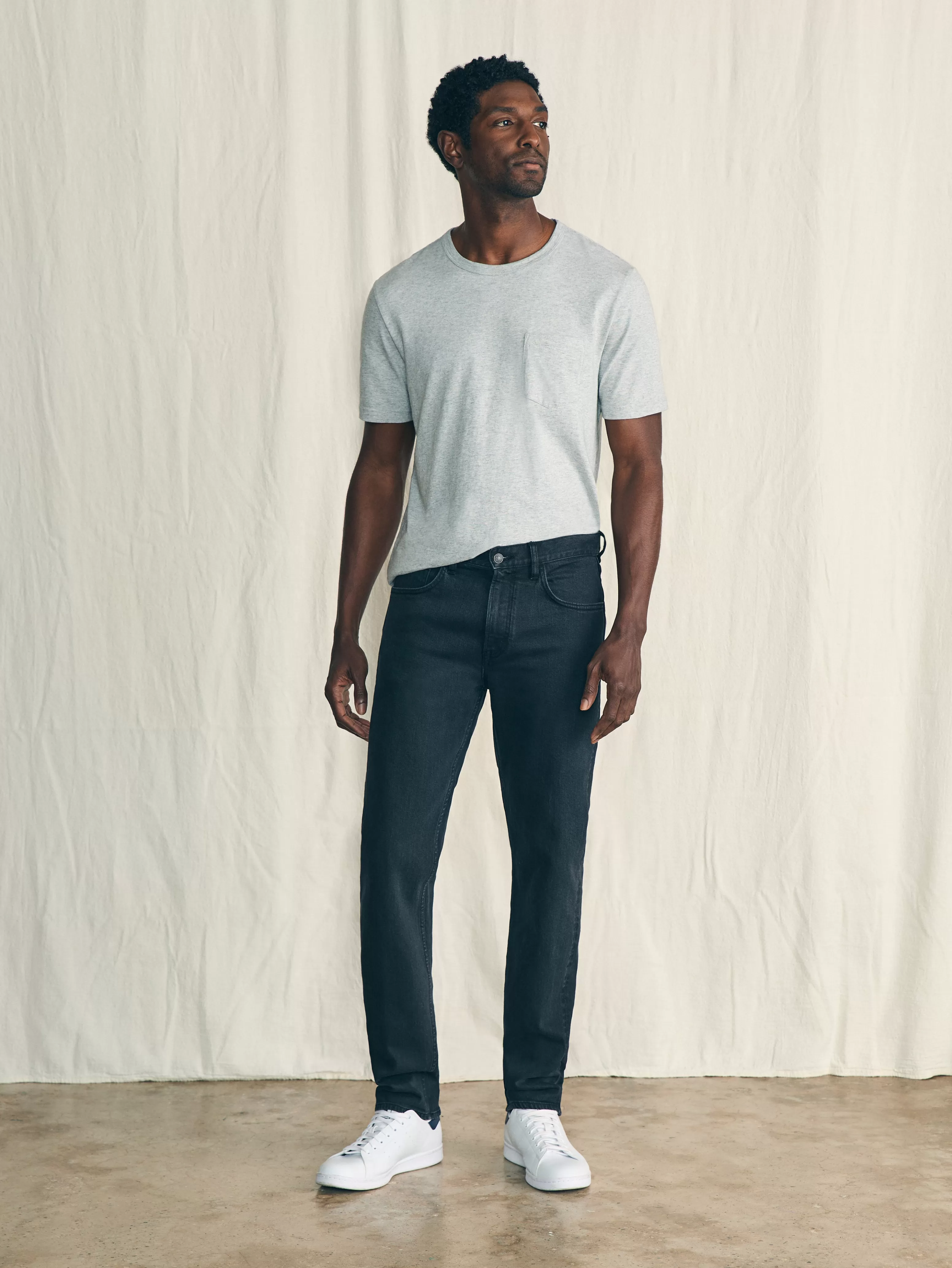 Organic Cotton Slim Straight Denim (32" Inseam) - | Faherty Brand Outlet