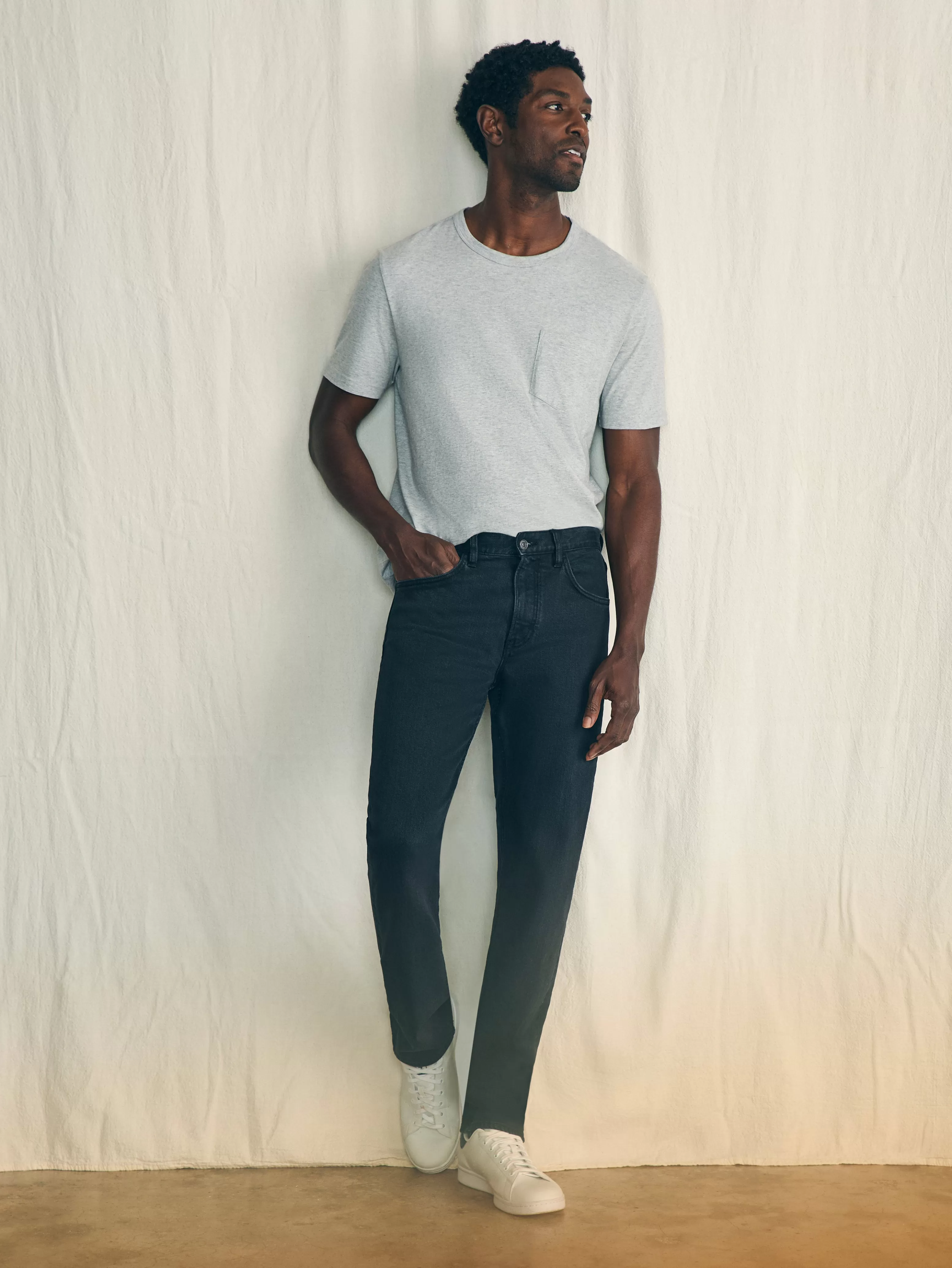 Organic Cotton Slim Straight Denim (32" Inseam) - | Faherty Brand Outlet