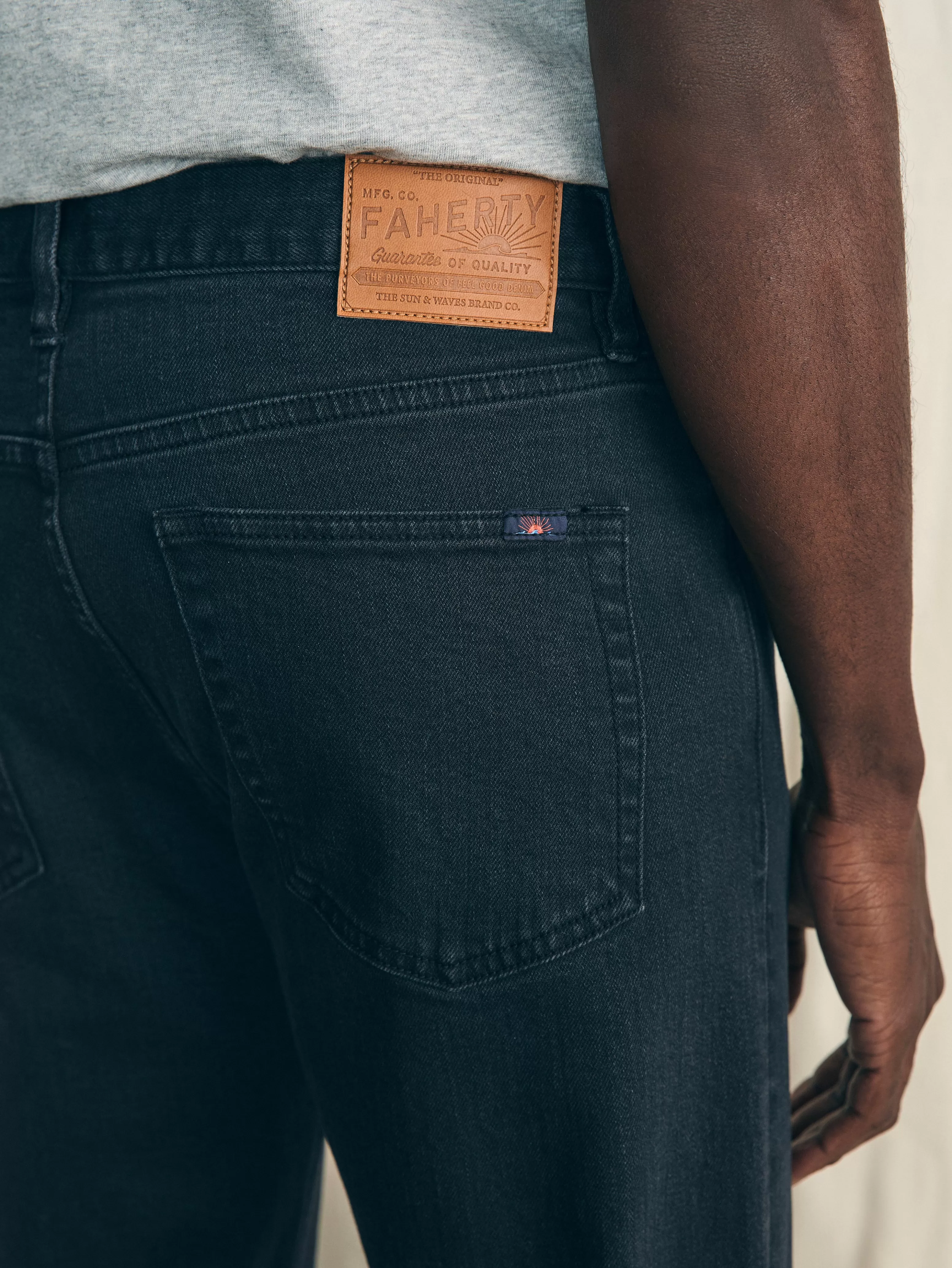 Organic Cotton Slim Straight Denim (32" Inseam) - | Faherty Brand Outlet