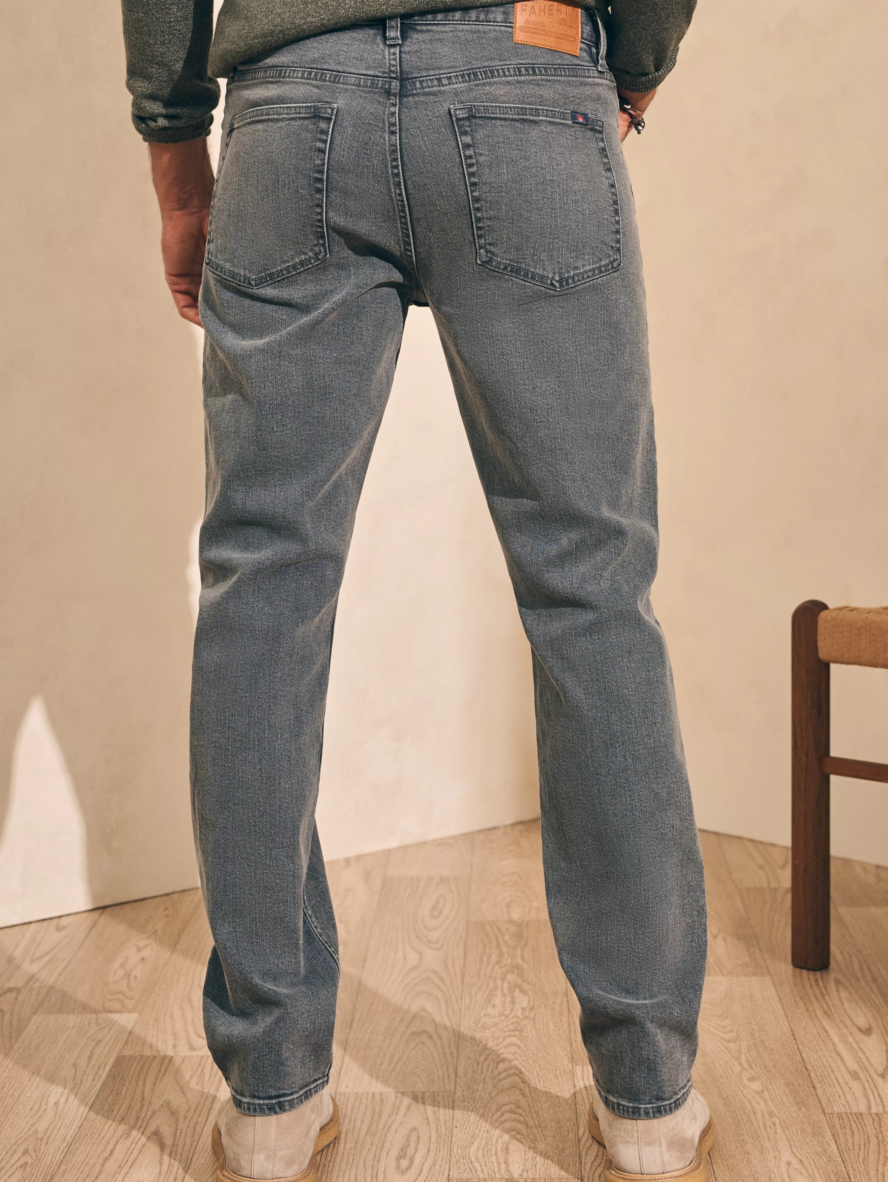 Organic Cotton Slim Straight Denim (32" Inseam) - | Faherty Brand Discount