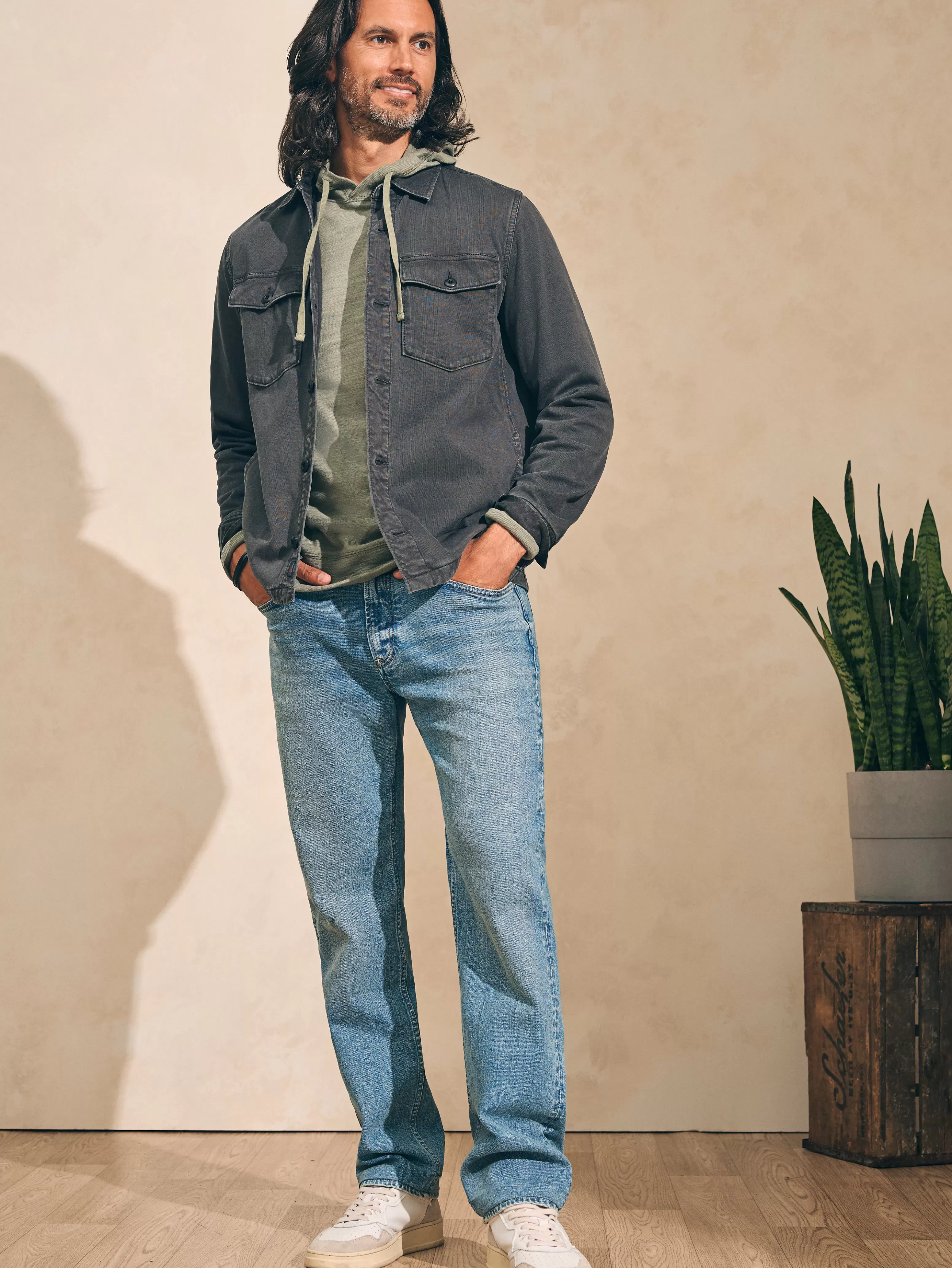 Organic Cotton Slim Straight Denim (32" Inseam) - | Faherty Brand Shop