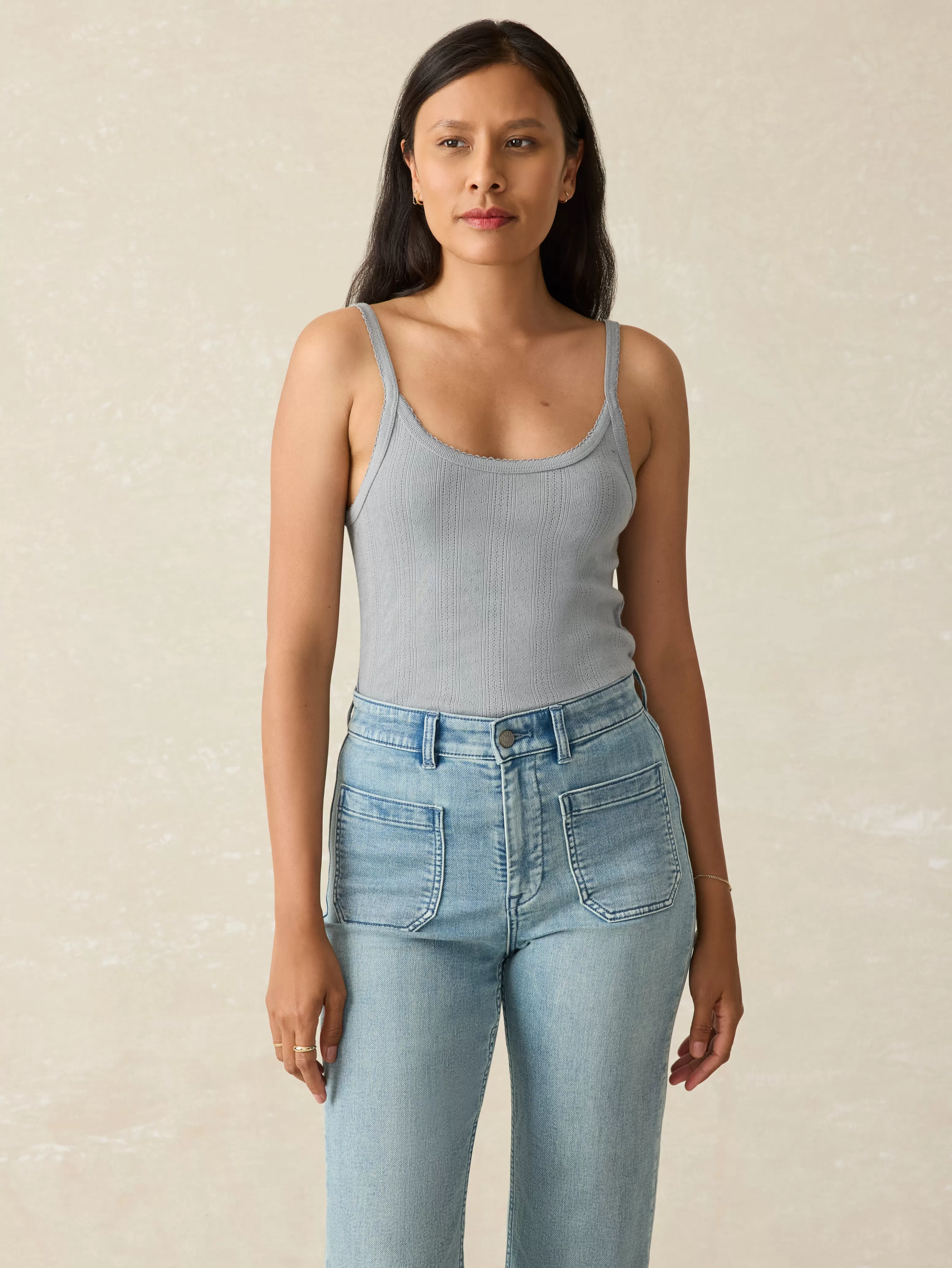 Pacific Pointelle Tank - | Faherty Brand Store