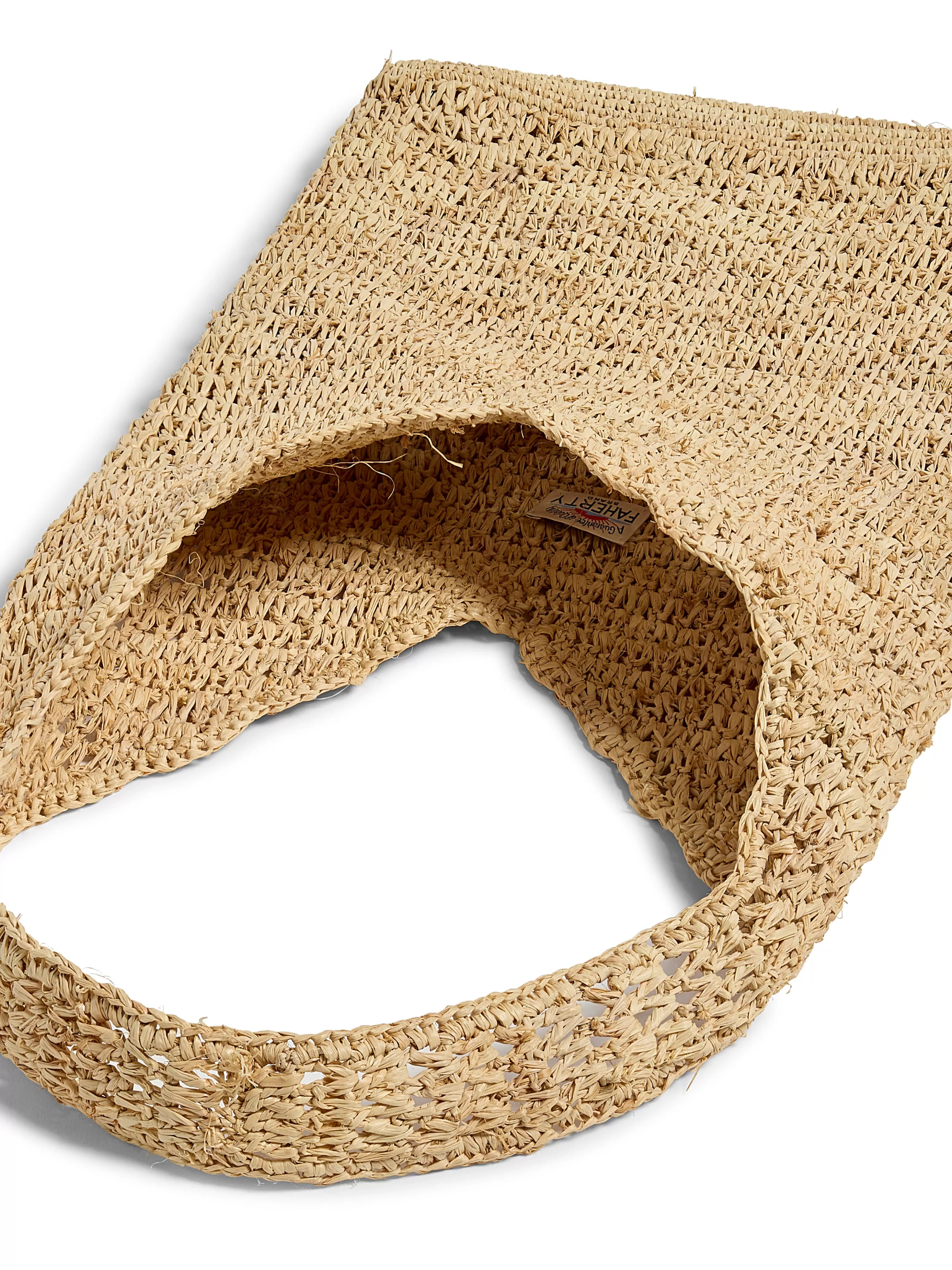 Raffia Crochet Hobo Tote - | Faherty Brand Clearance