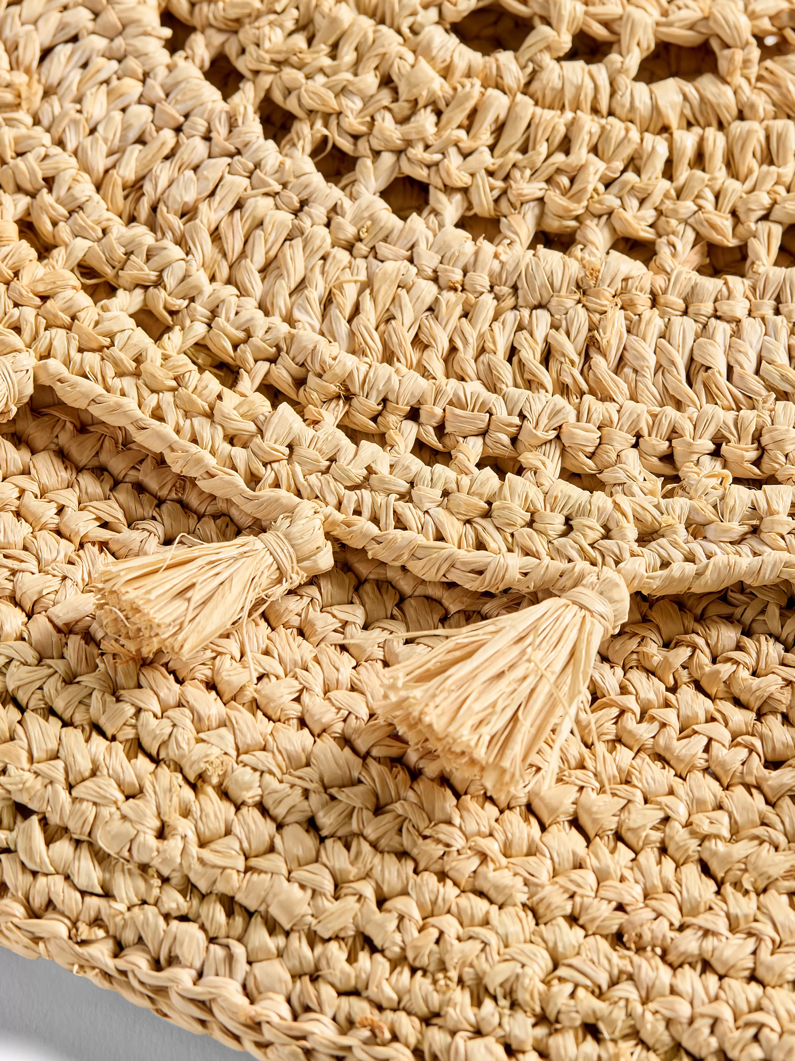 Raffia Tassel Clutch - | Faherty Brand New