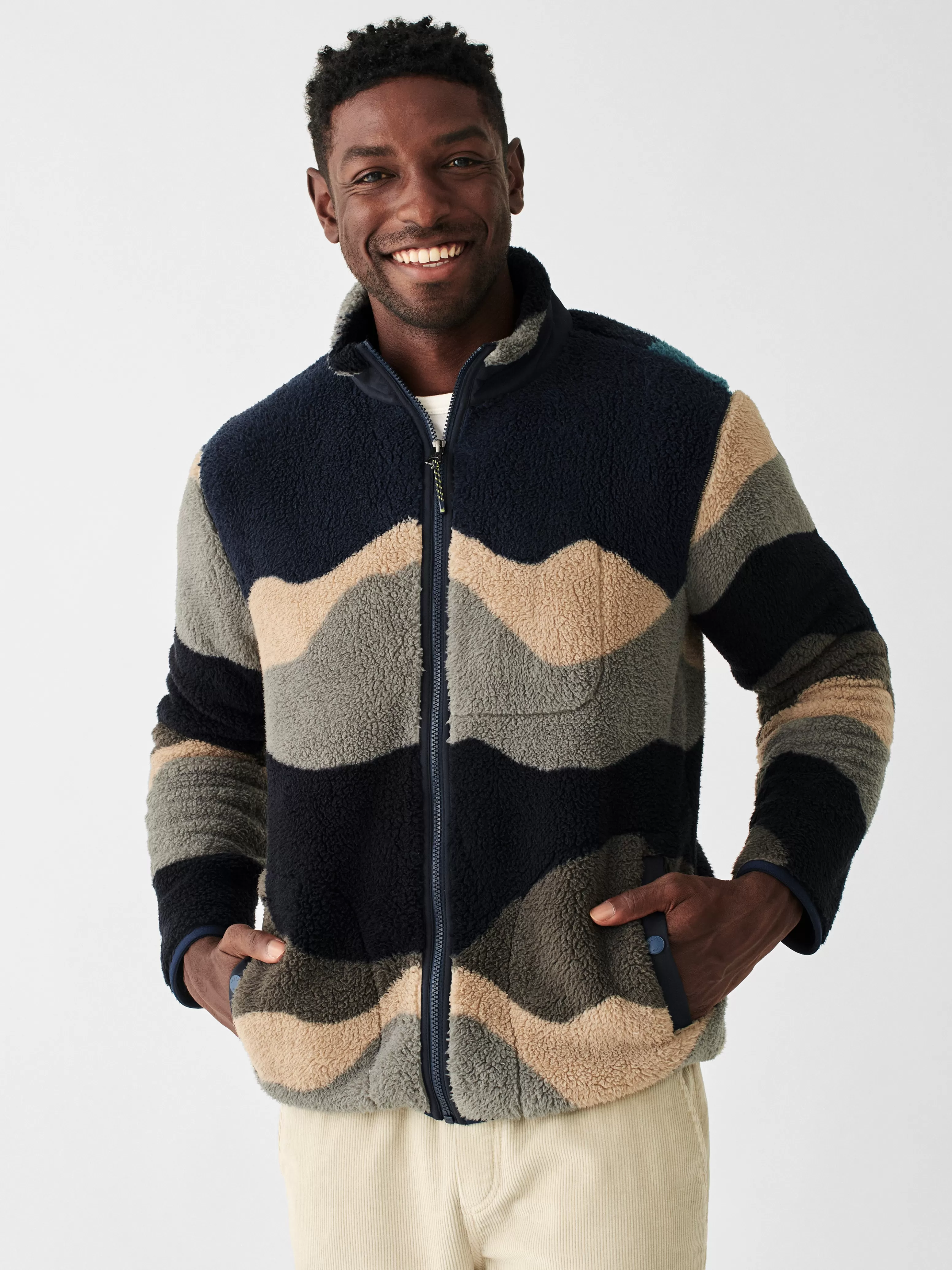 Scenic High Pile Fleece Jacket - | Faherty Brand Discount