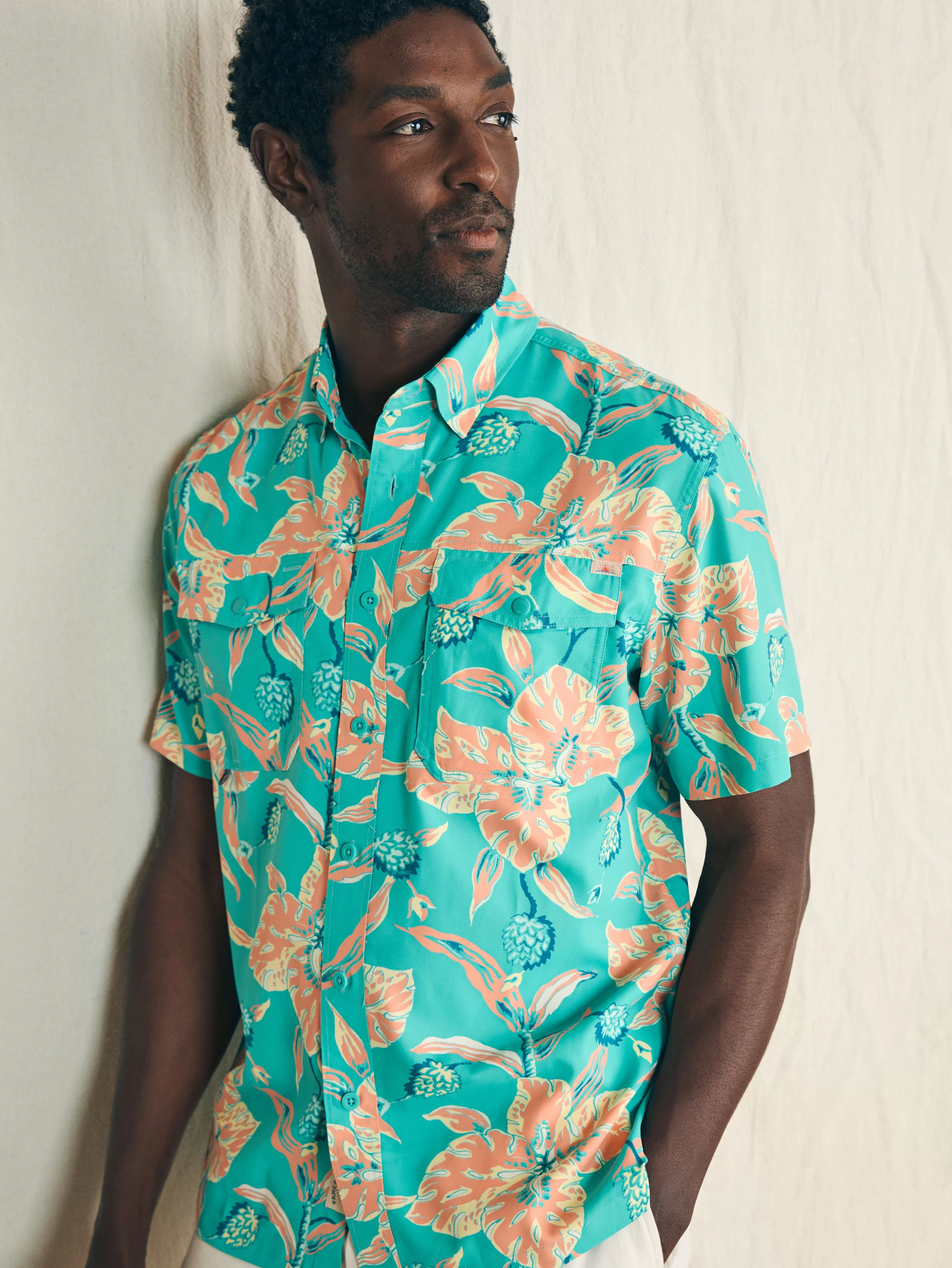 Shorelite Short-Sleeve Tech Shirt - | Faherty Brand Hot