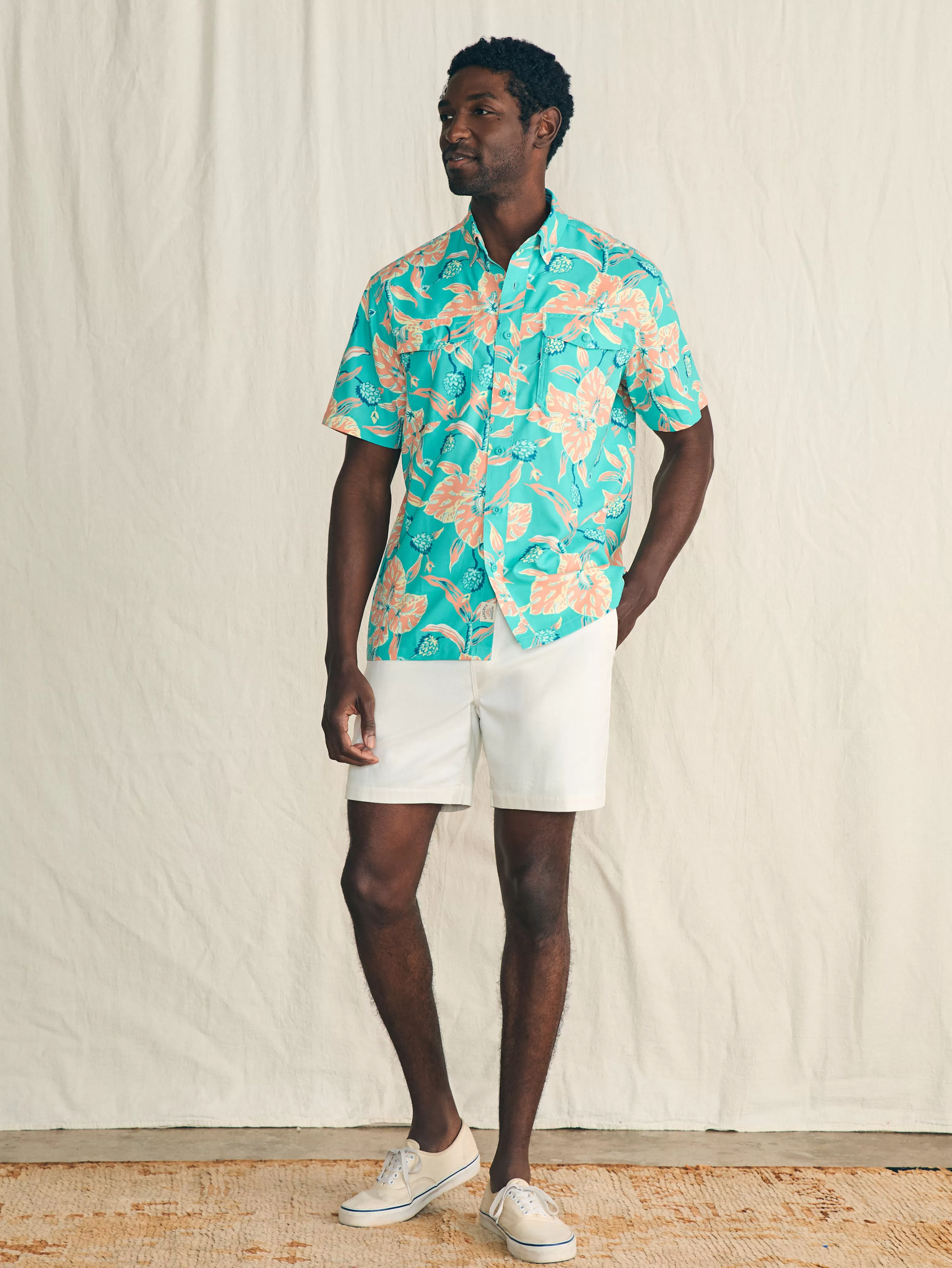 Shorelite Short-Sleeve Tech Shirt - | Faherty Brand Hot