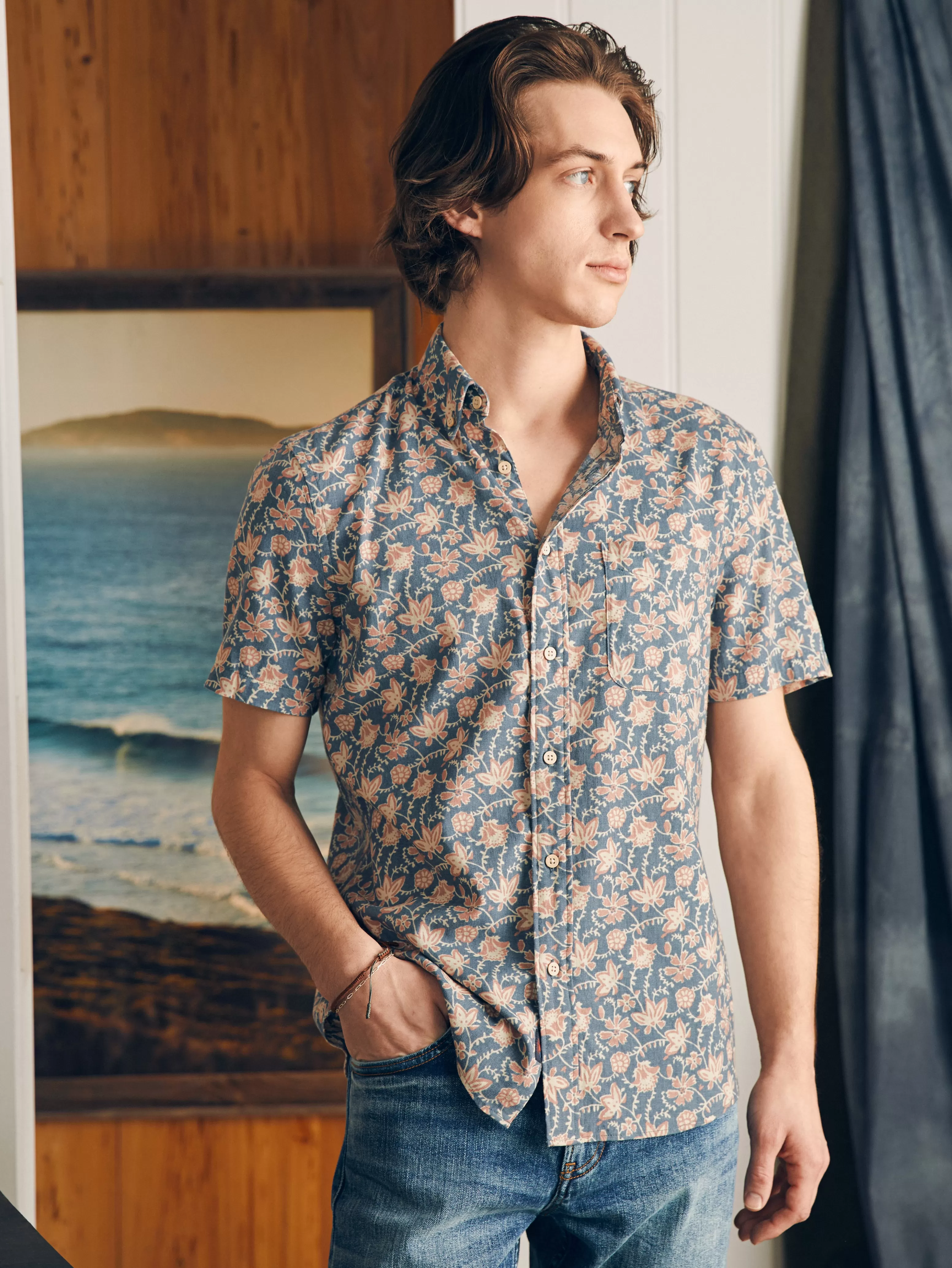 Short-Sleeve Breeze Shirt - | Faherty Brand Online