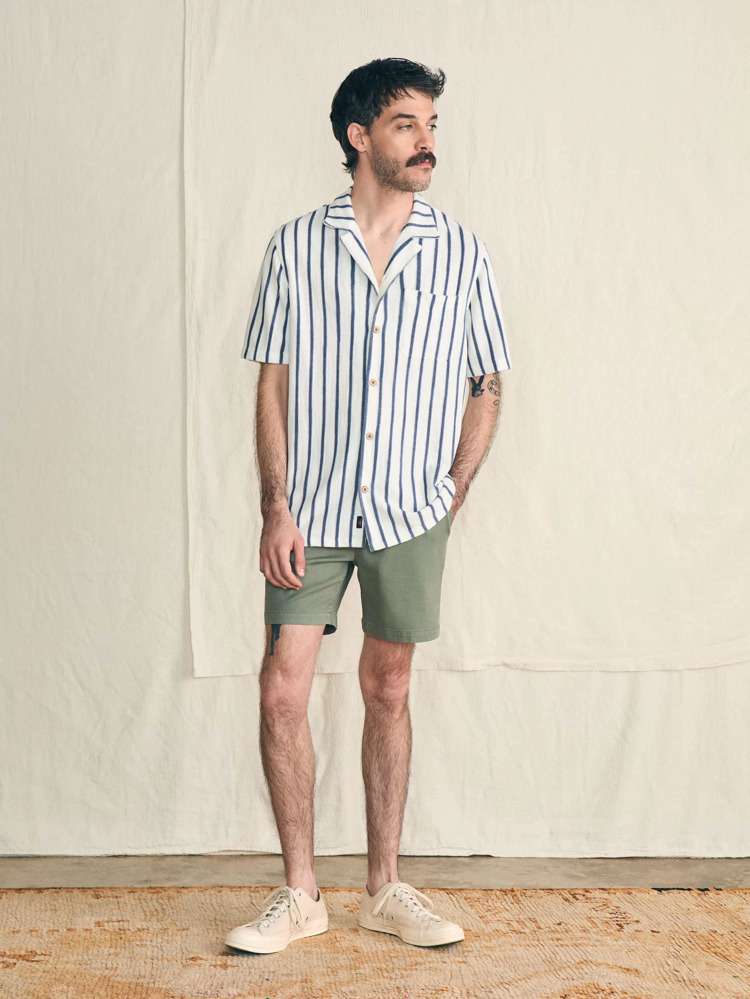 Short-Sleeve Cabana Towel Terry Shirt - | Faherty Brand Sale