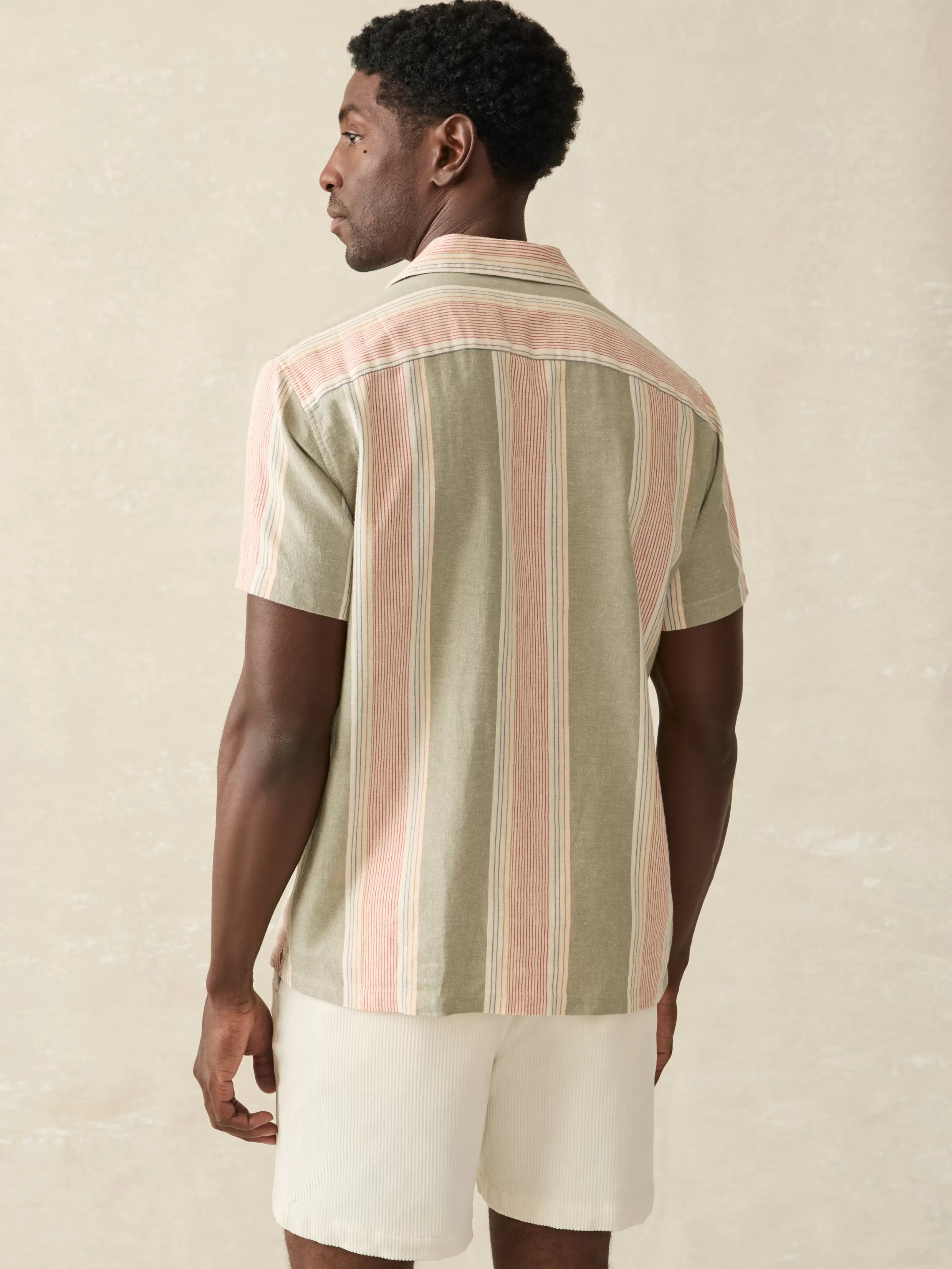 Short-Sleeve Hemp Blend Camp Shirt - | Faherty Brand Clearance