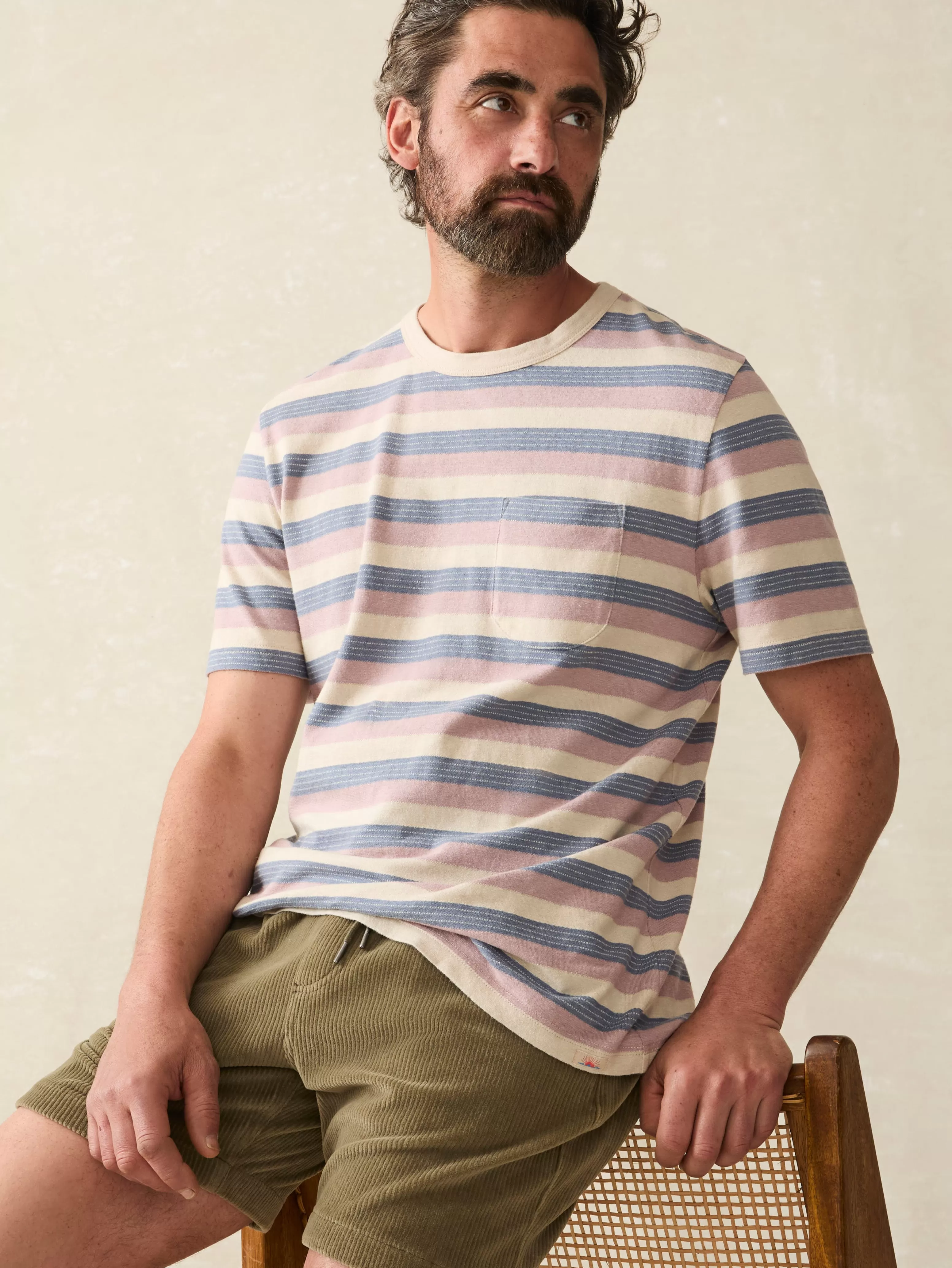 Short-Sleeve Hemp Blend Tee - | Faherty Brand Shop