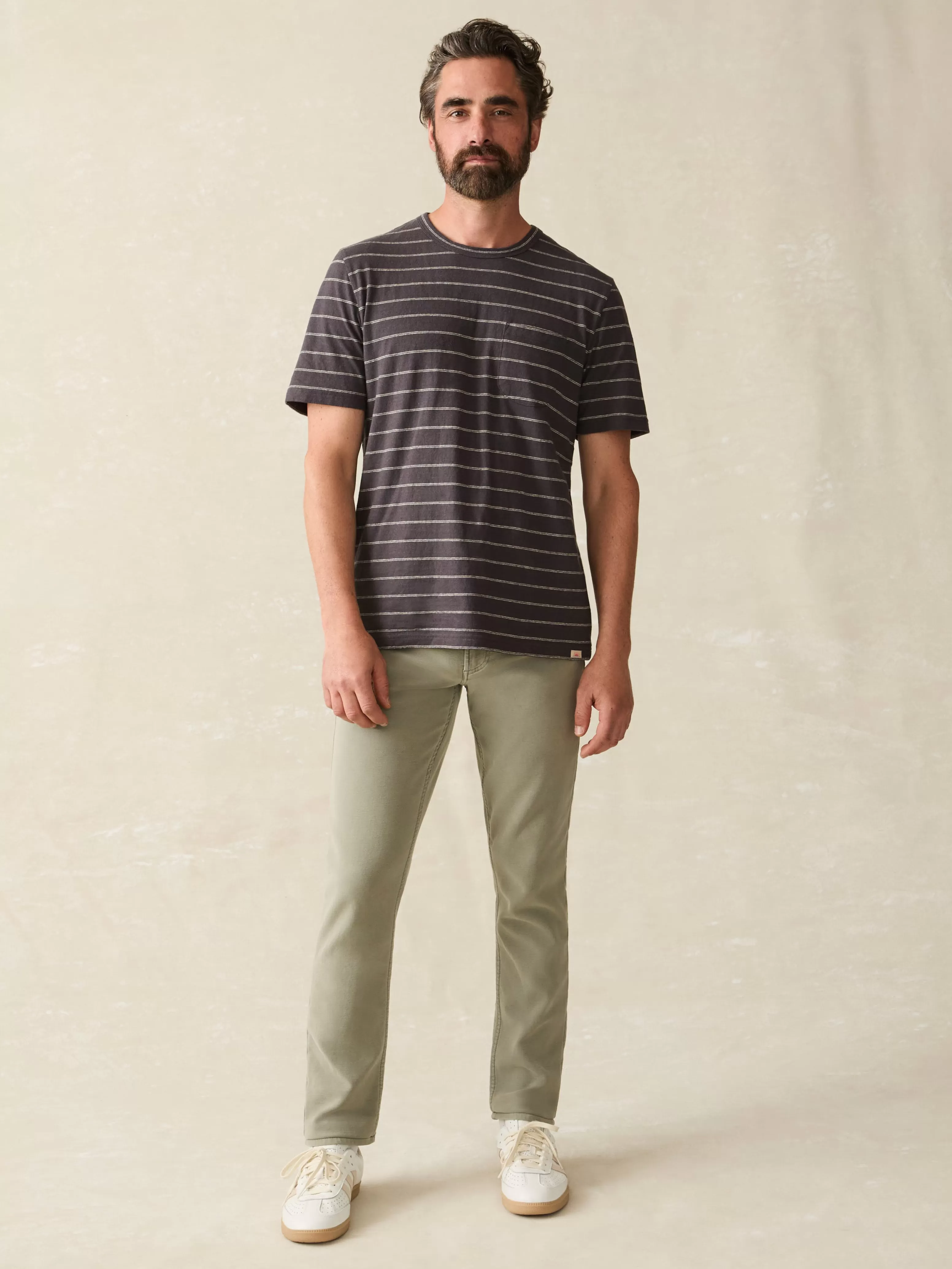 Short-Sleeve Hemp Blend Tee - | Faherty Brand Clearance