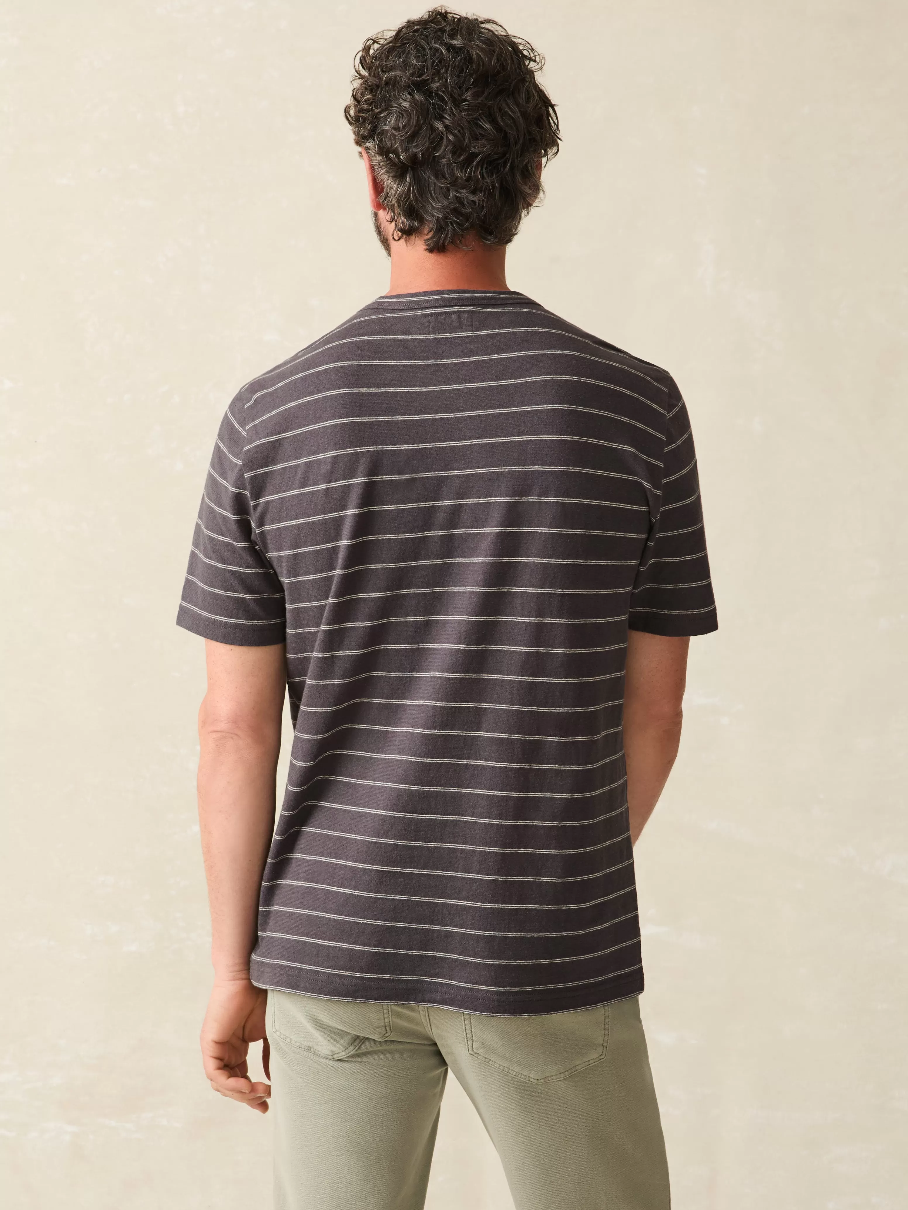 Short-Sleeve Hemp Blend Tee - | Faherty Brand Clearance