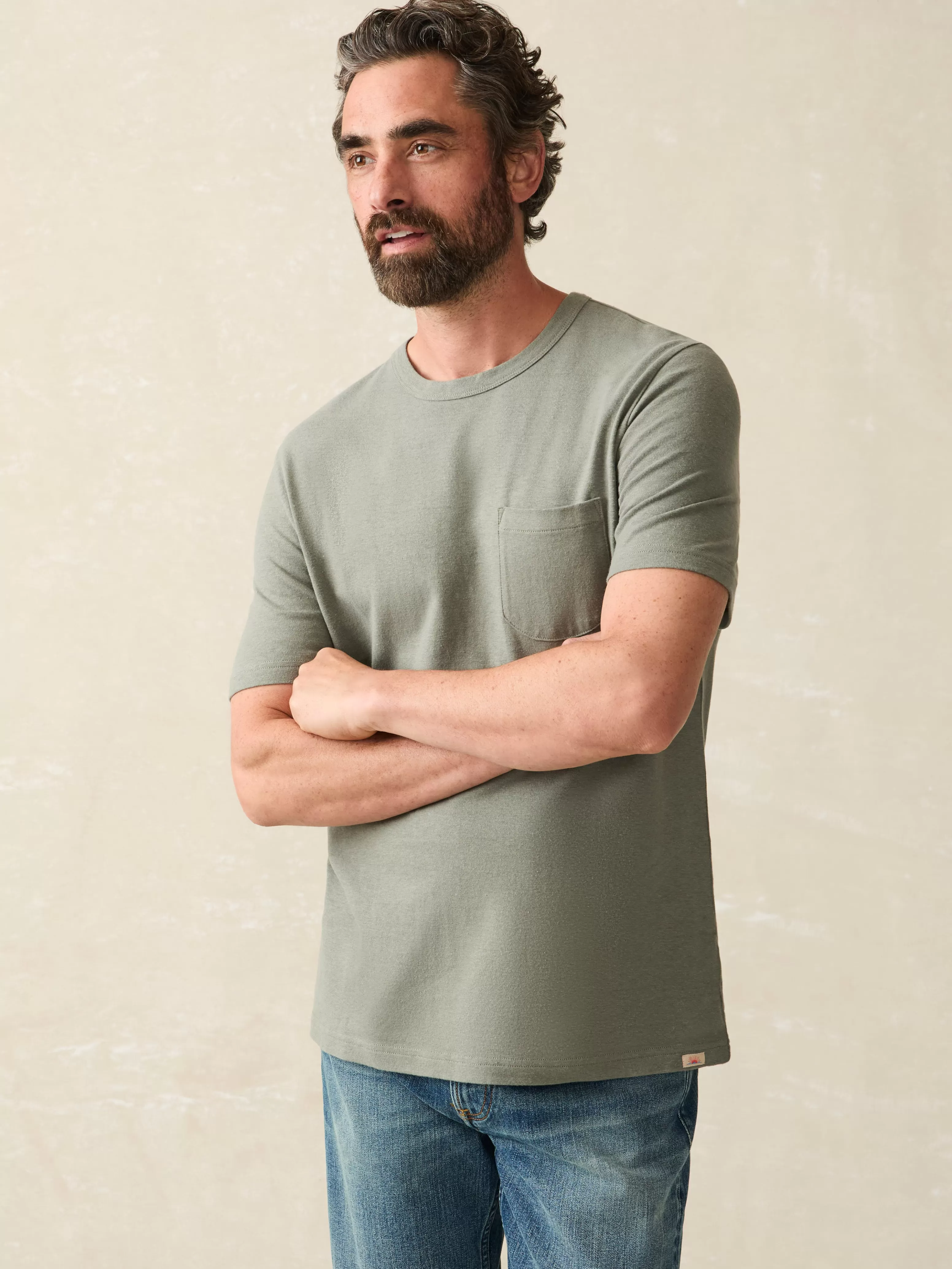 Short-Sleeve Hemp Blend Tee - | Faherty Brand Shop