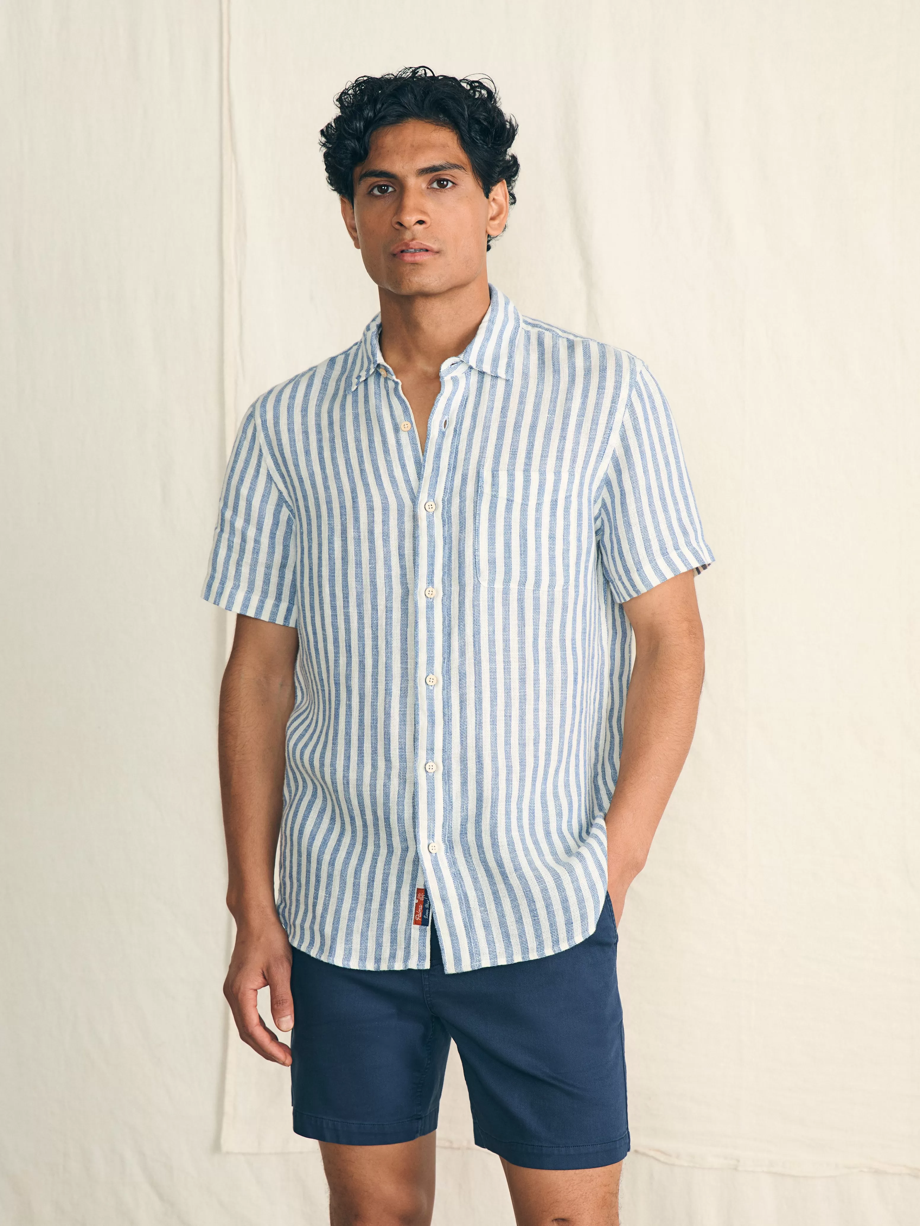 Short-Sleeve Palma Linen Shirt - | Faherty Brand Outlet