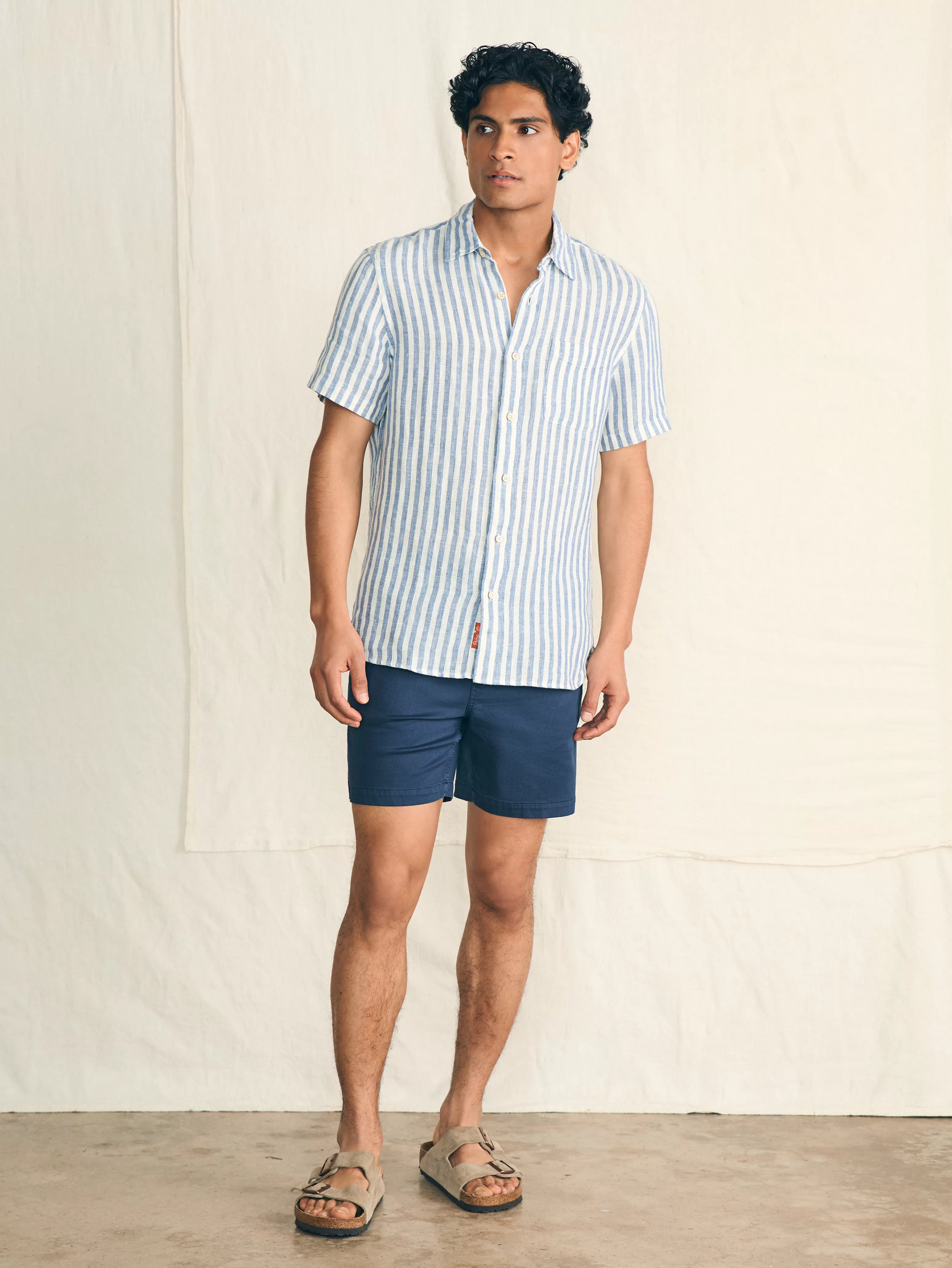 Short-Sleeve Palma Linen Shirt - | Faherty Brand Outlet