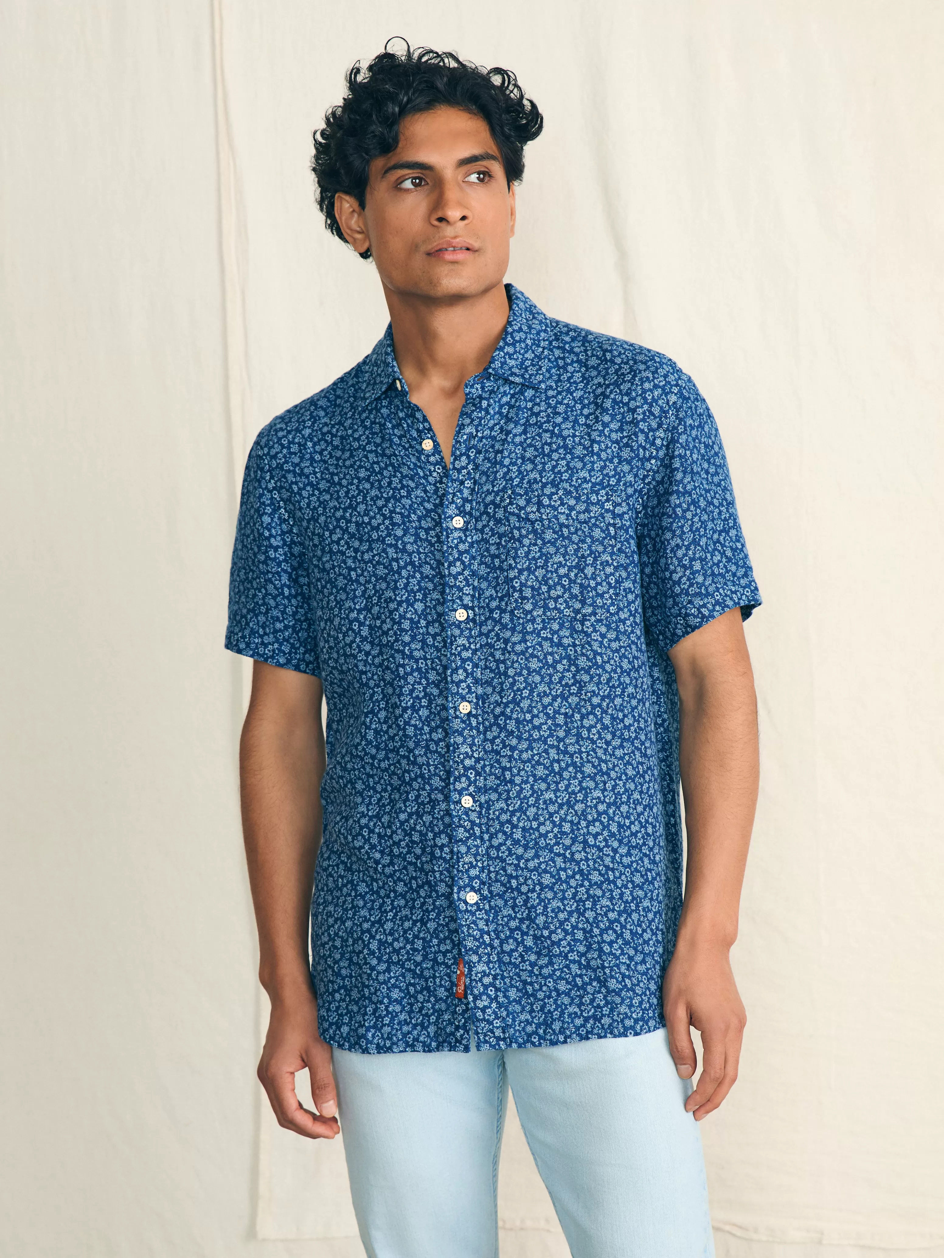 Short-Sleeve Palma Linen Shirt - | Faherty Brand Clearance