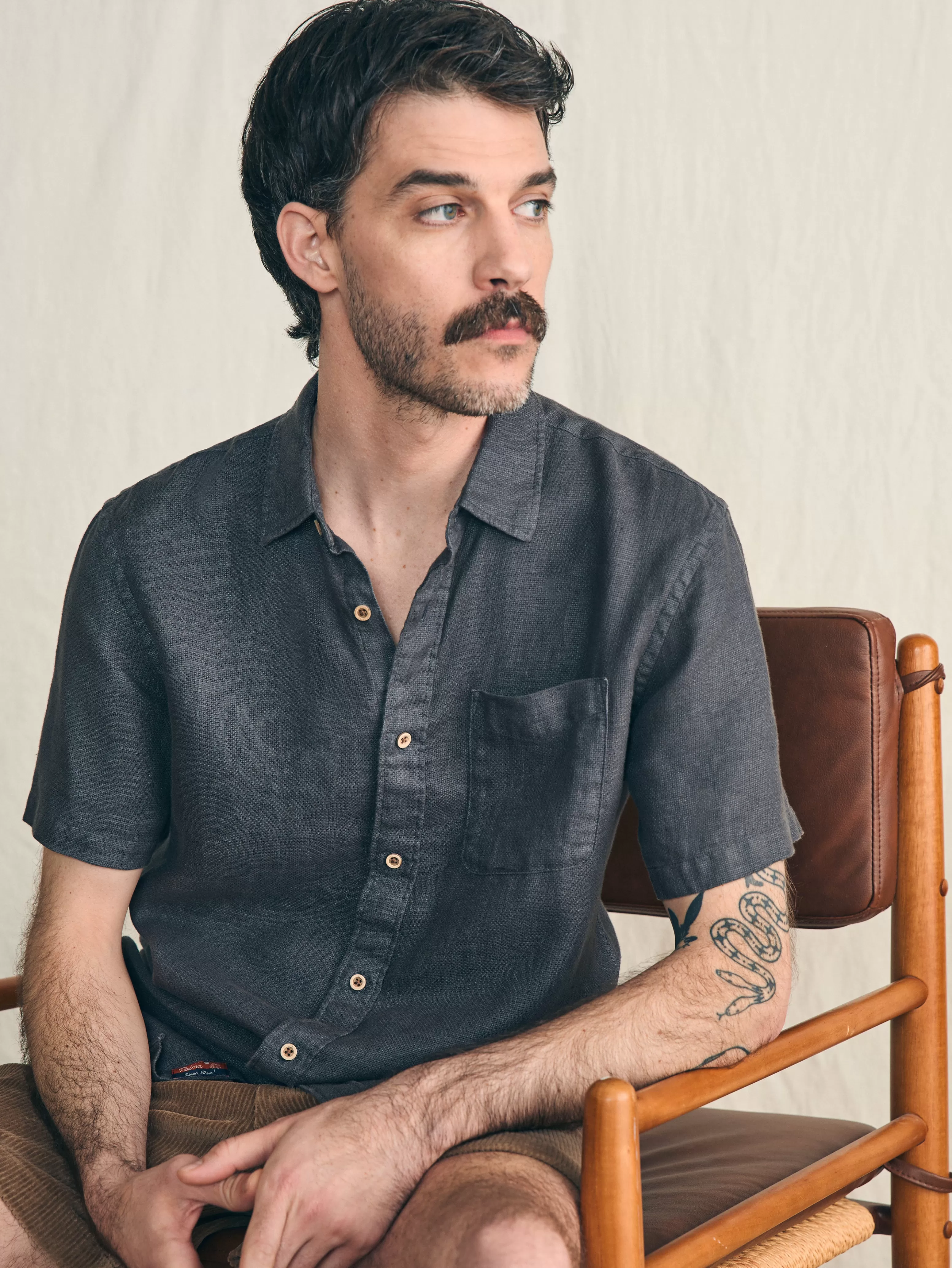 Short-Sleeve Palma Linen Shirt - | Faherty Brand Sale