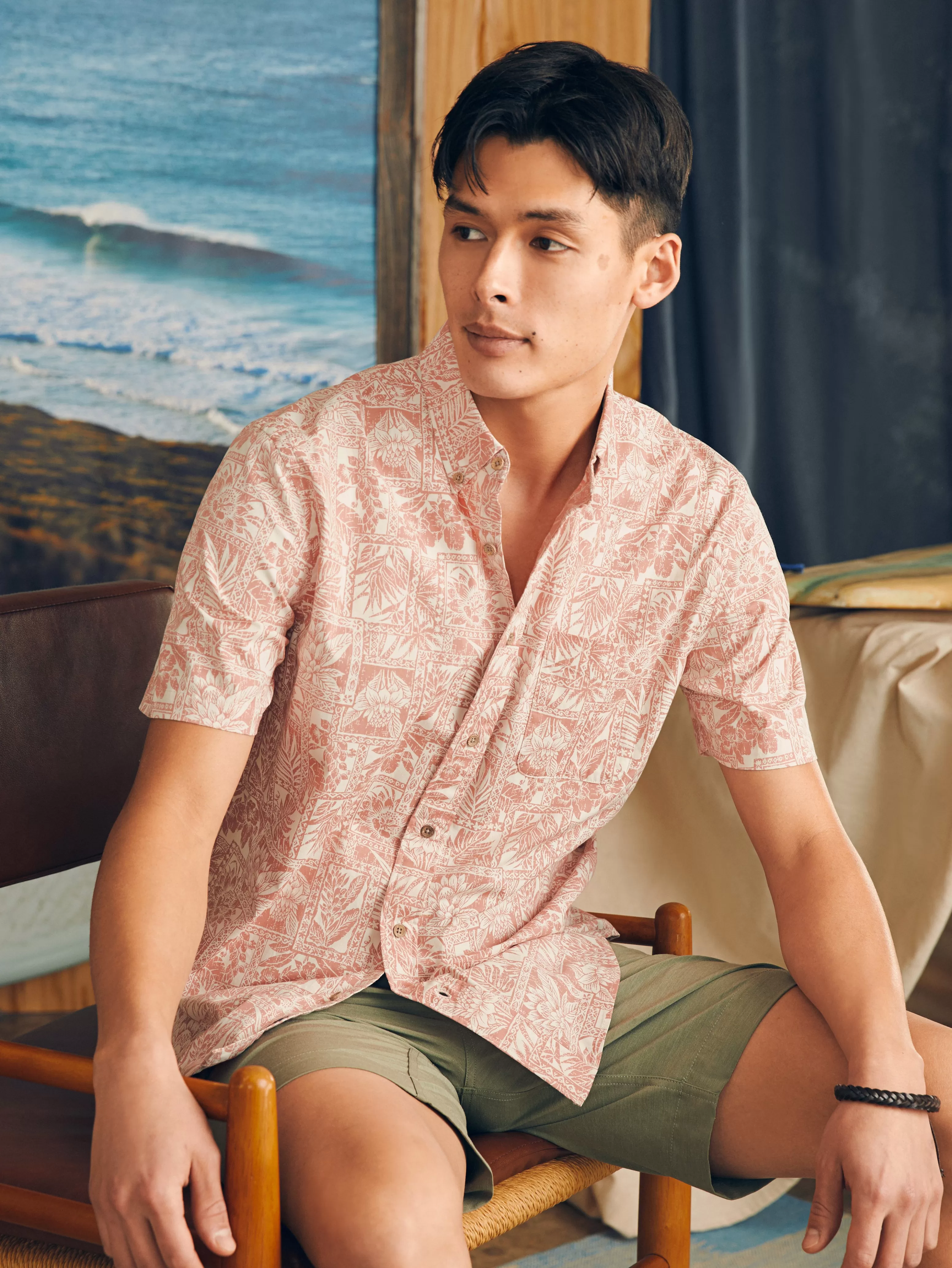 Short-Sleeve Stretch Playa Shirt - | Faherty Brand Fashion