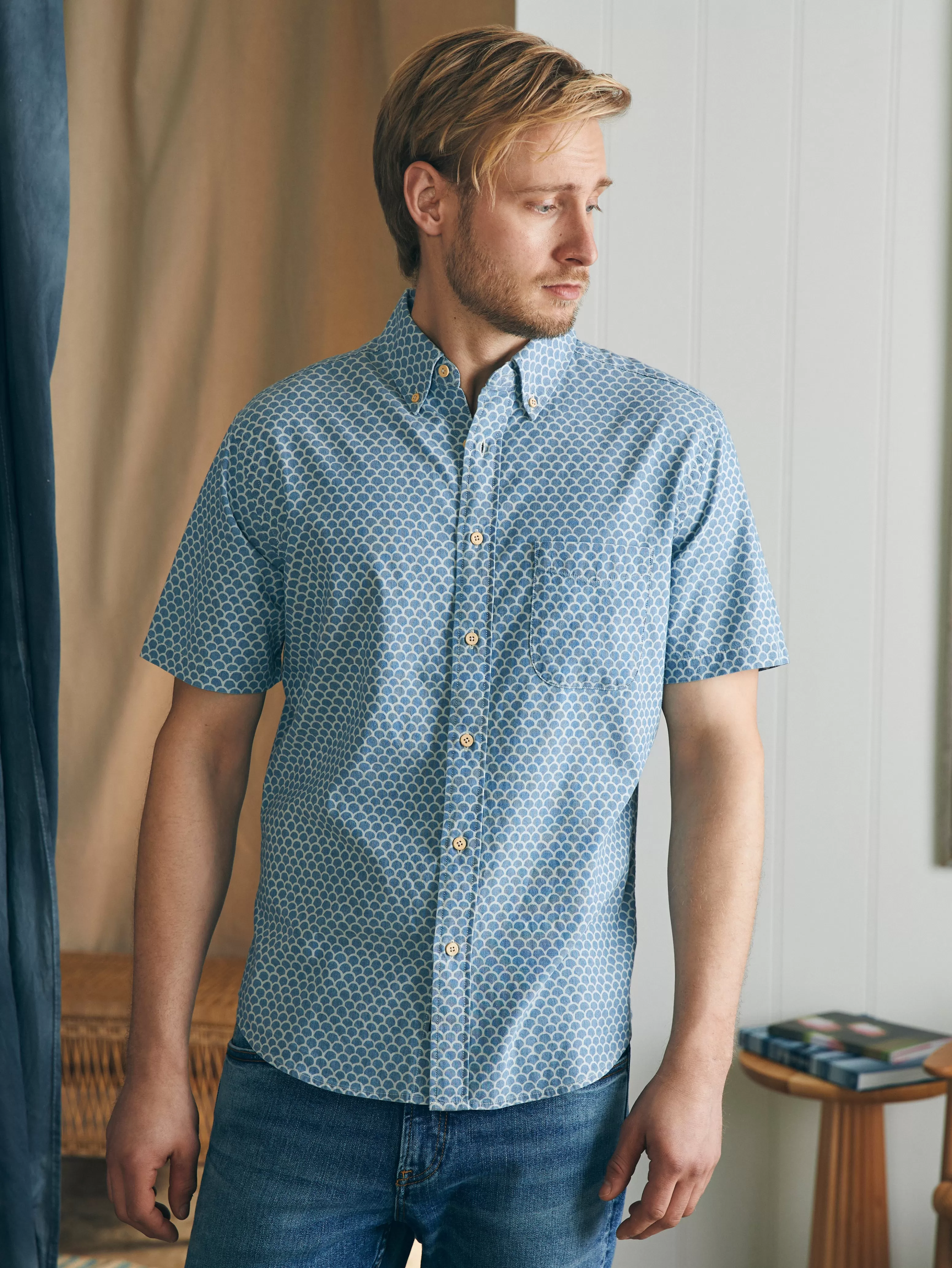 Short-Sleeve Stretch Playa Shirt (Tall) - | Faherty Brand Best Sale