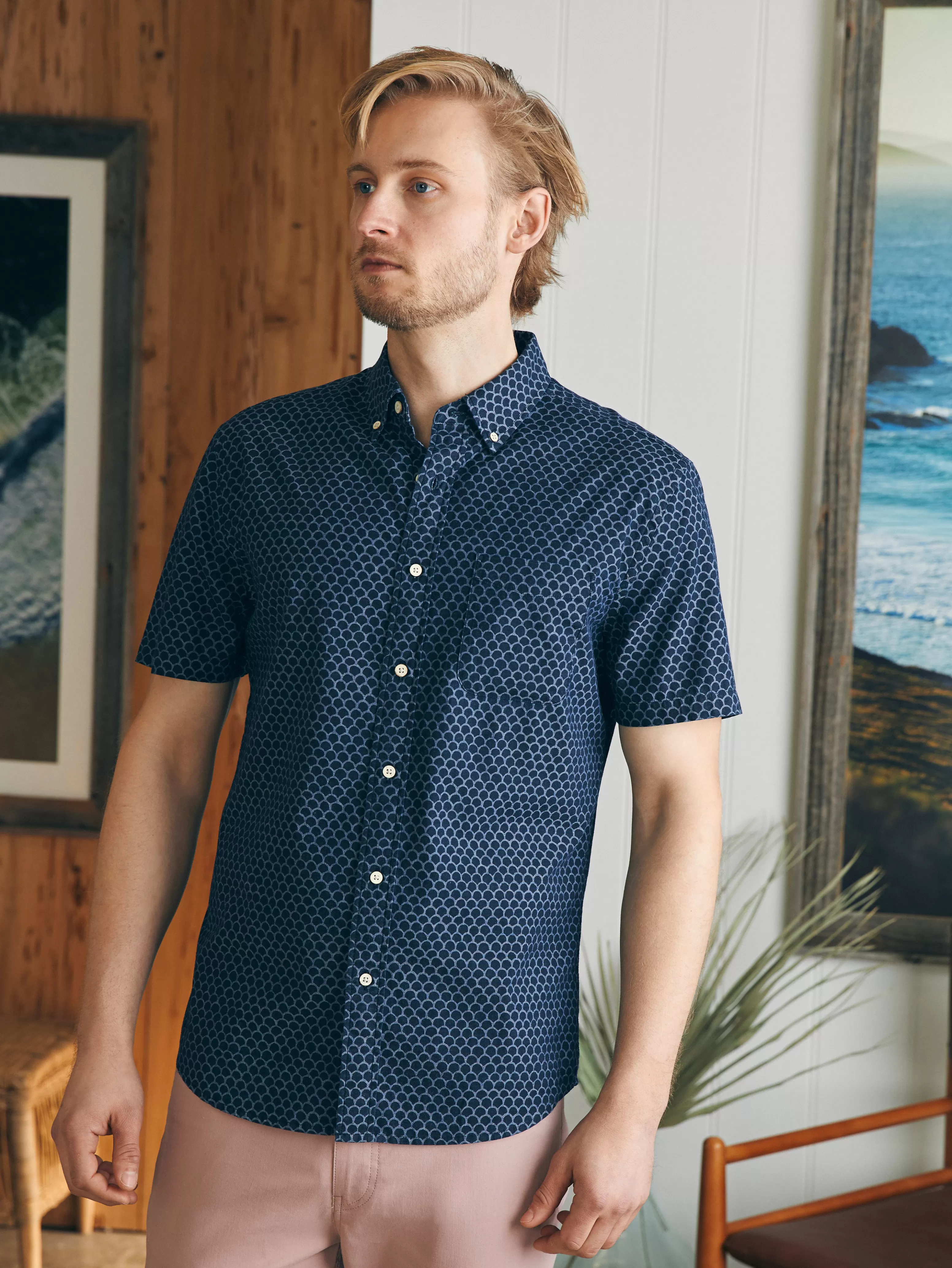 Short-Sleeve Stretch Playa Shirt (Tall) - | Faherty Brand Shop