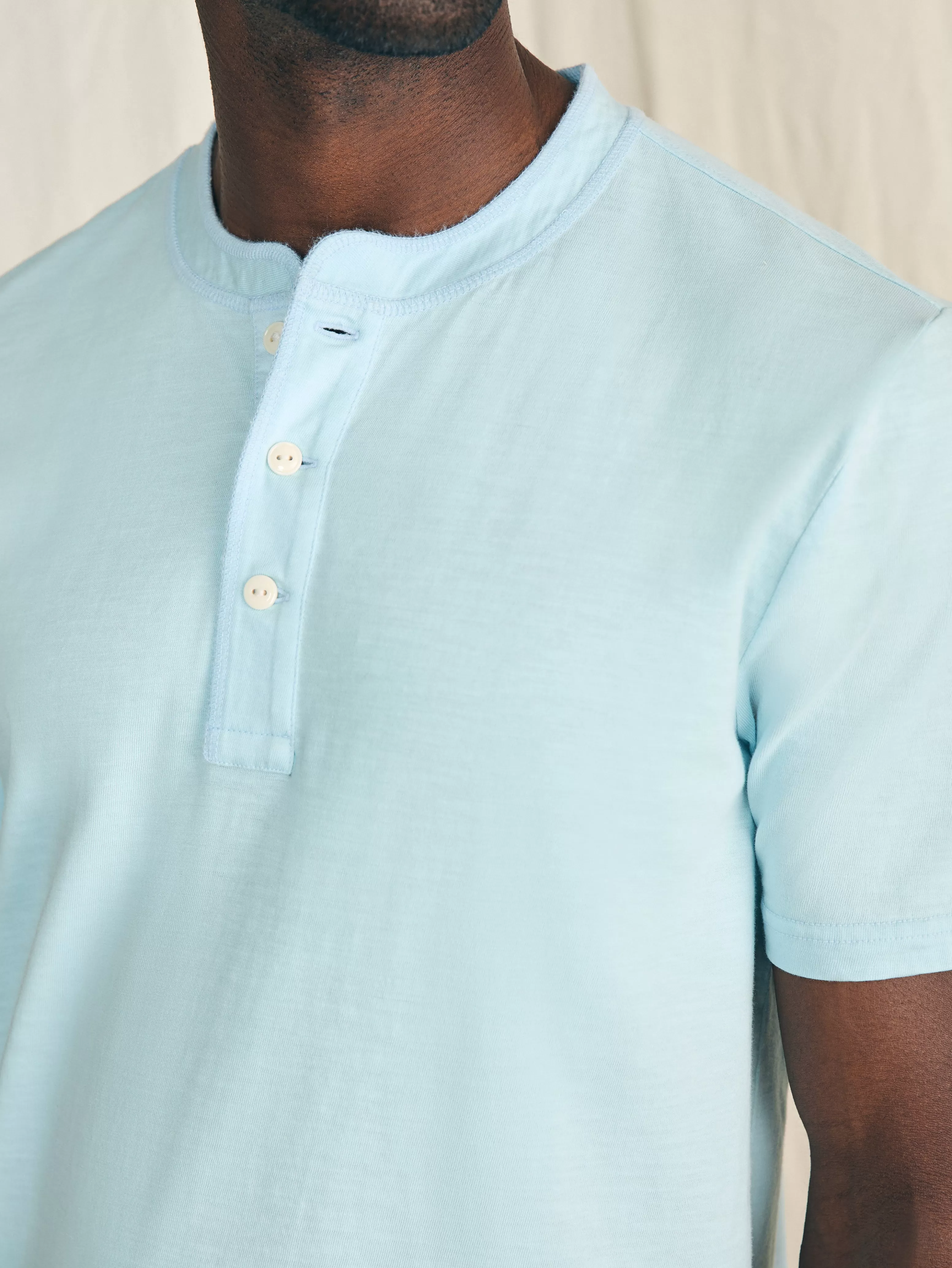 Short-Sleeve Sunwashed Henley - | Faherty Brand Discount