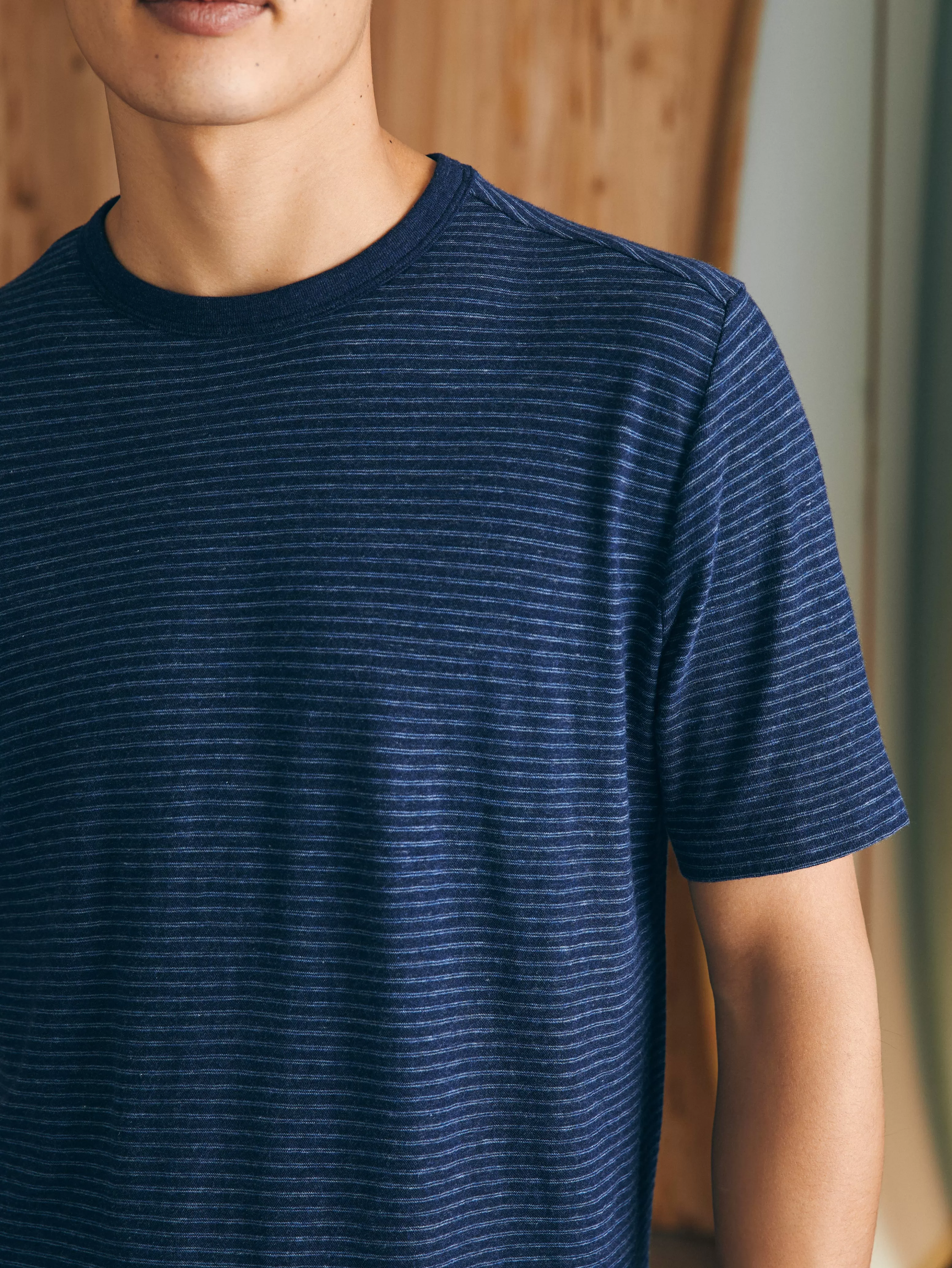 Short-Sleeve Vintage Chambray Tee - | Faherty Brand Cheap